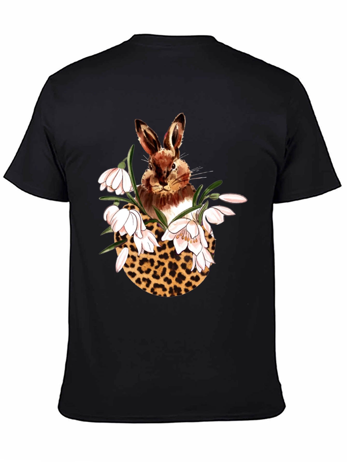 Rabbit Leopard Floral T-Shirt