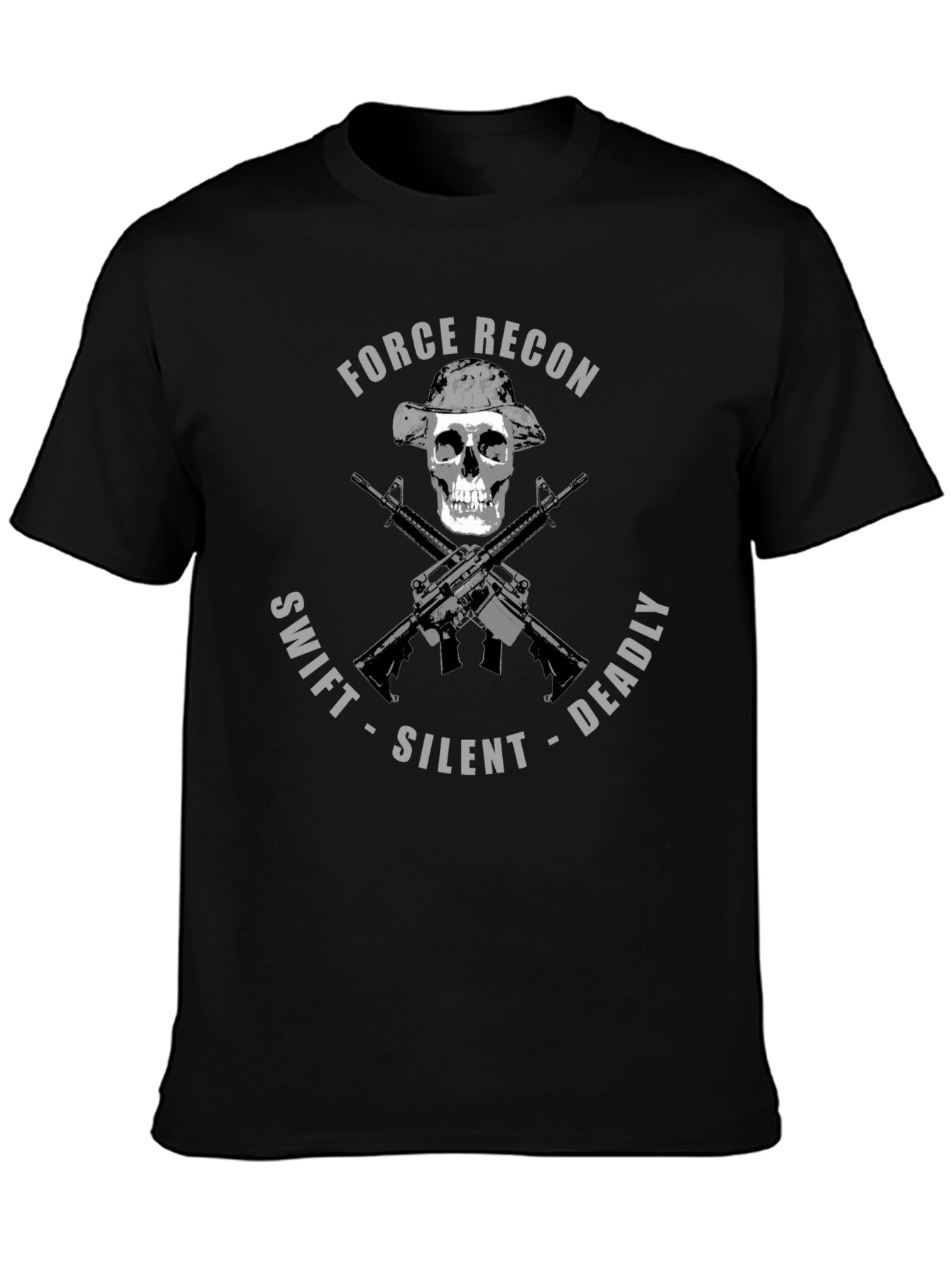 Force Recon Skull T-Shirt: Swift Silent Deadly Tee
