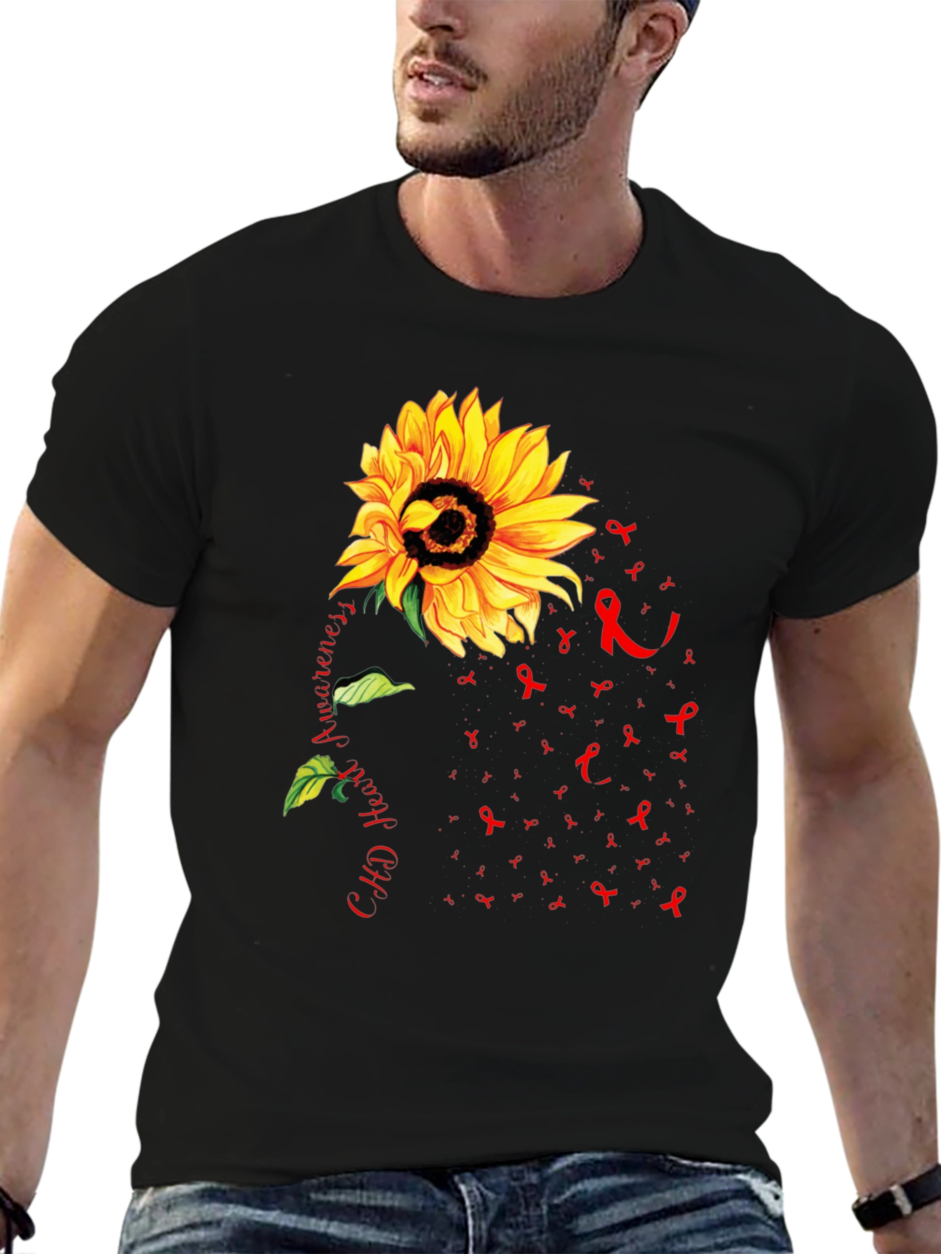 Sunflower CHD Heart Awareness T-Shirt