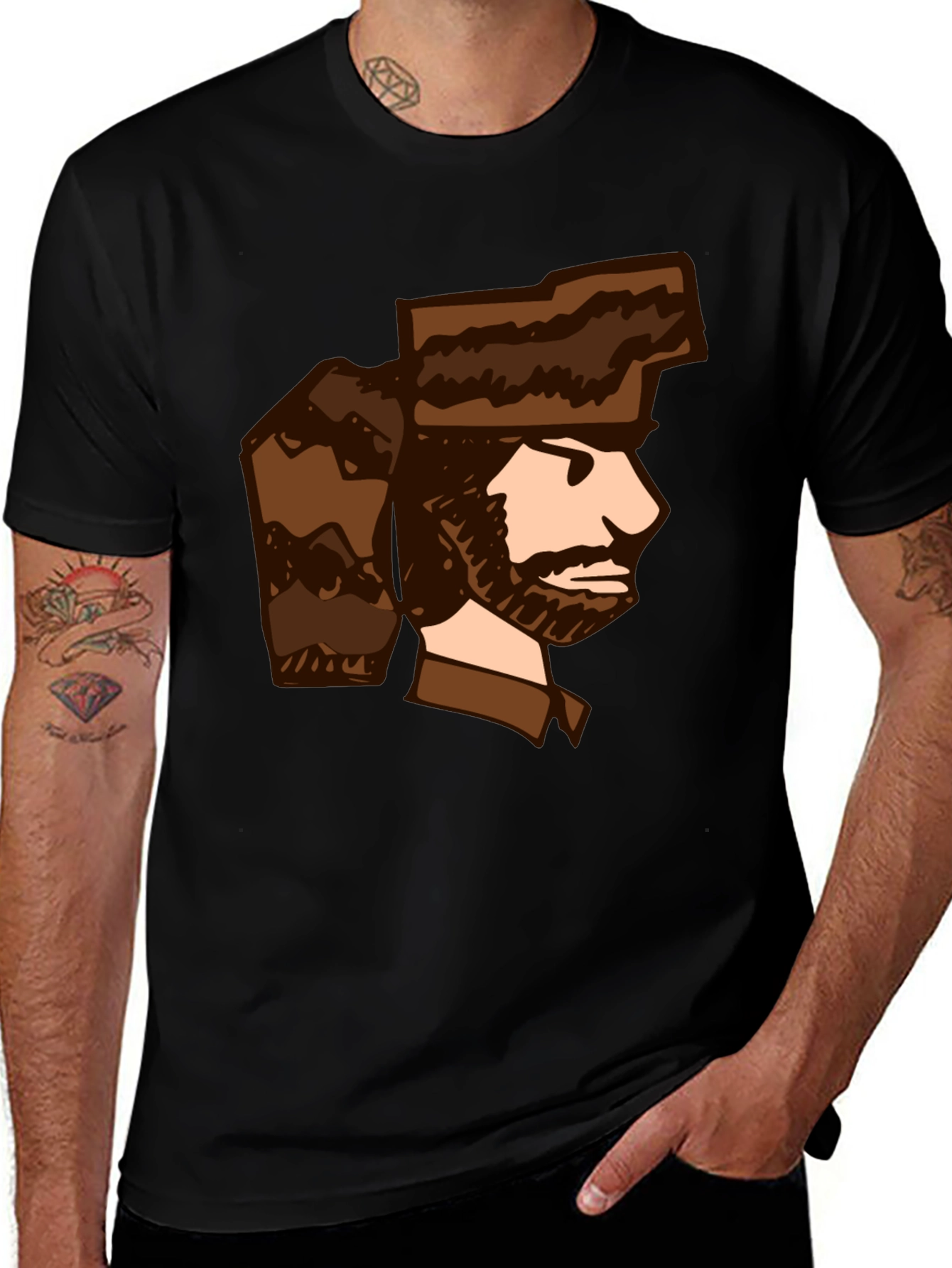 Cartoon Trapper T-Shirt - Unique Graphic Tee