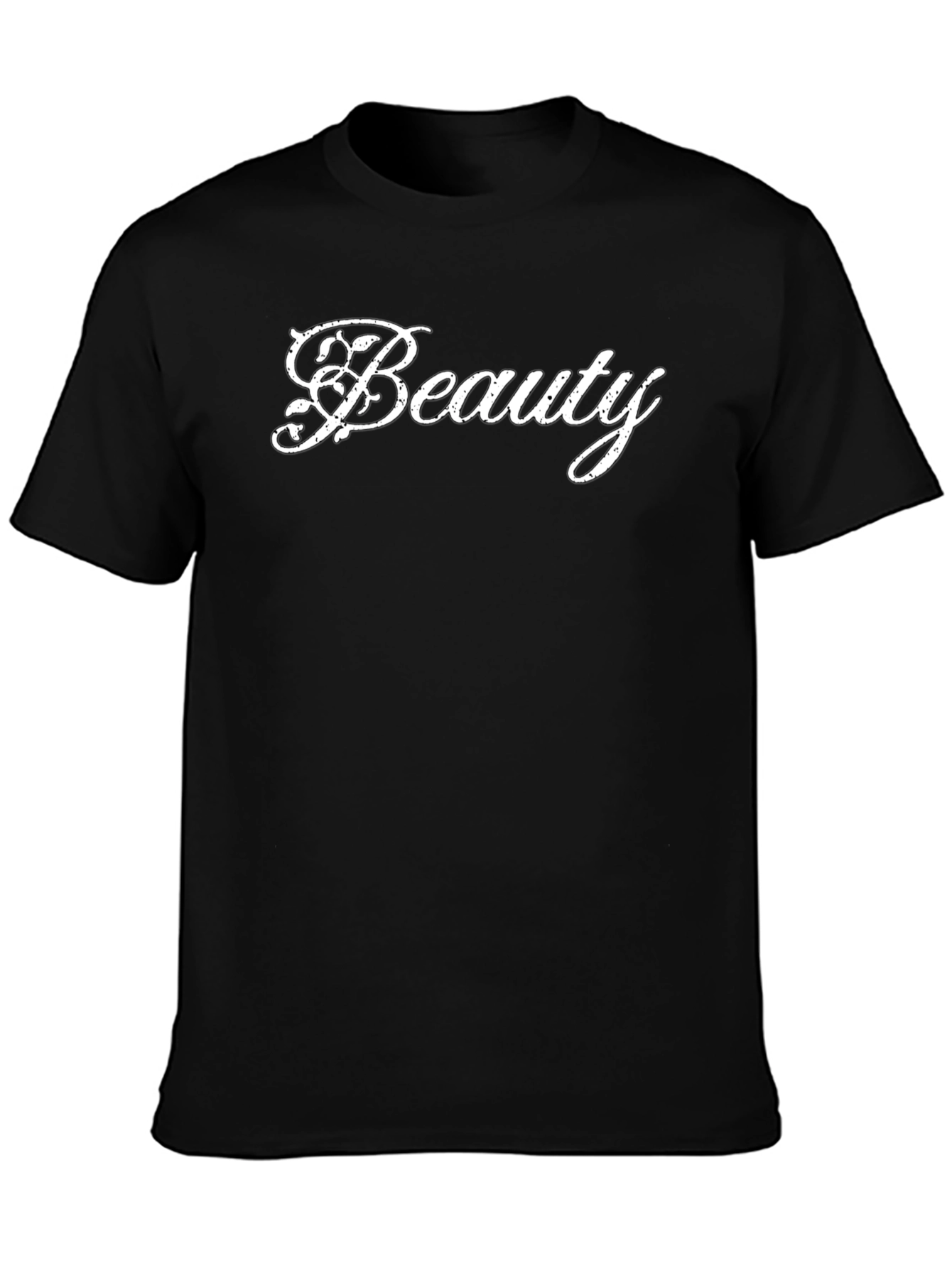 Beauty Graphic Tee - Mens Black Cotton T-Shirt