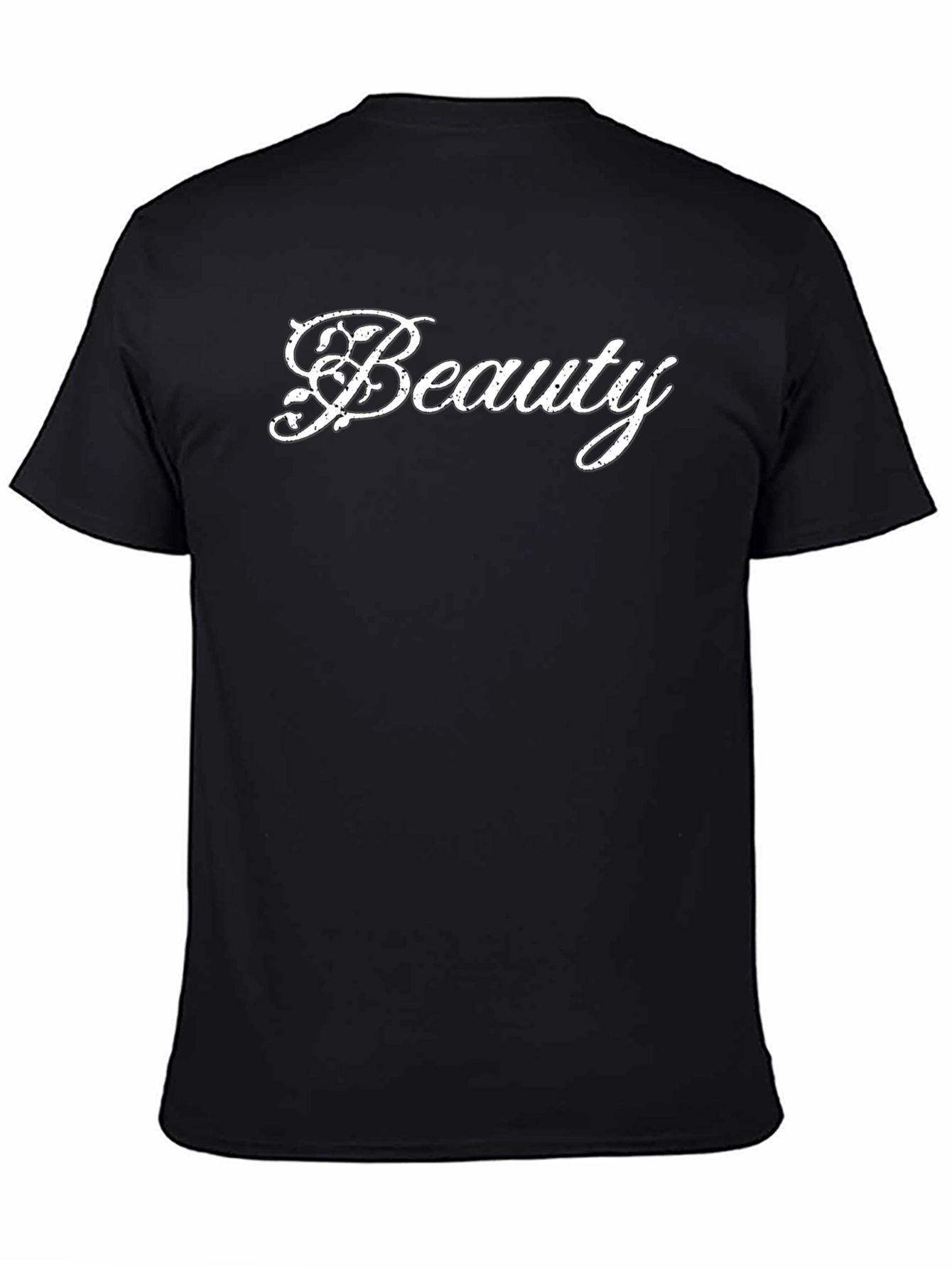 Beauty Graphic Tee - Mens Black Cotton T-Shirt