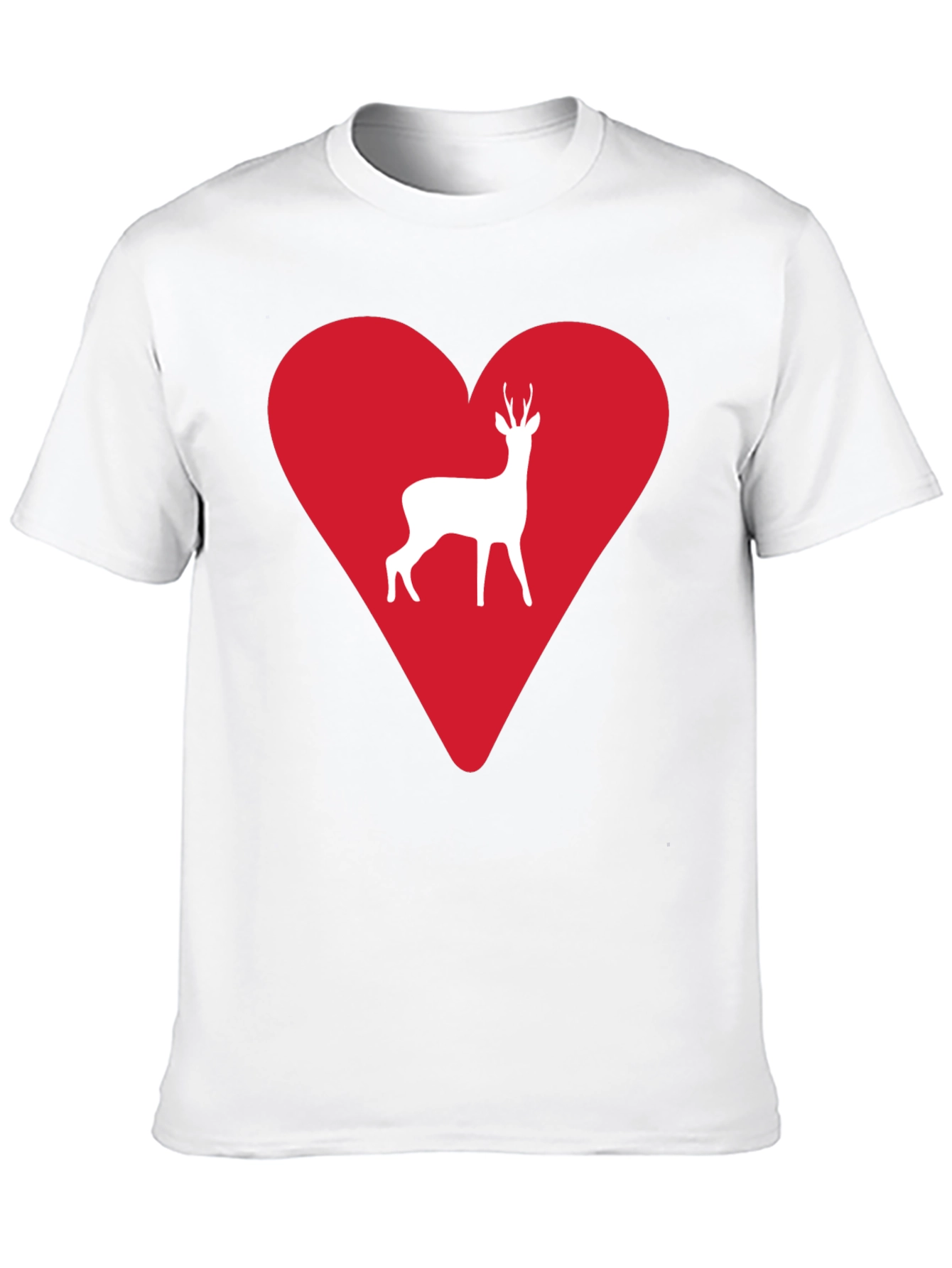 Deer Heart Graphic Tee - Mens Black T-Shirt