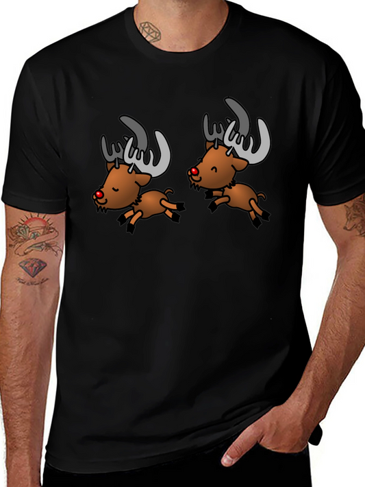 Cartoon Reindeer Graphic Tee