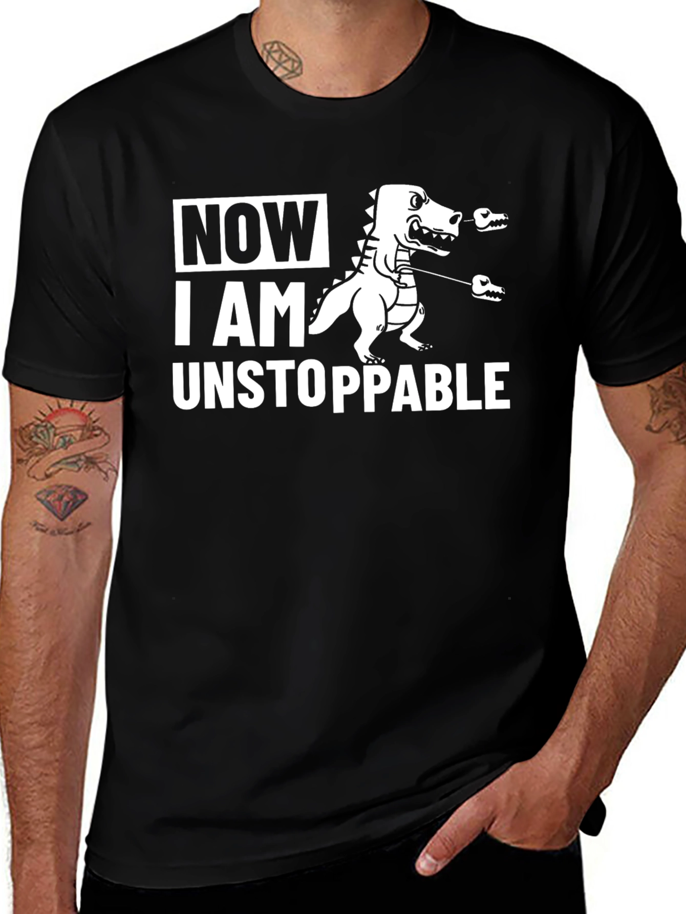 Unstoppable Dinosaur Graphic T-Shirt