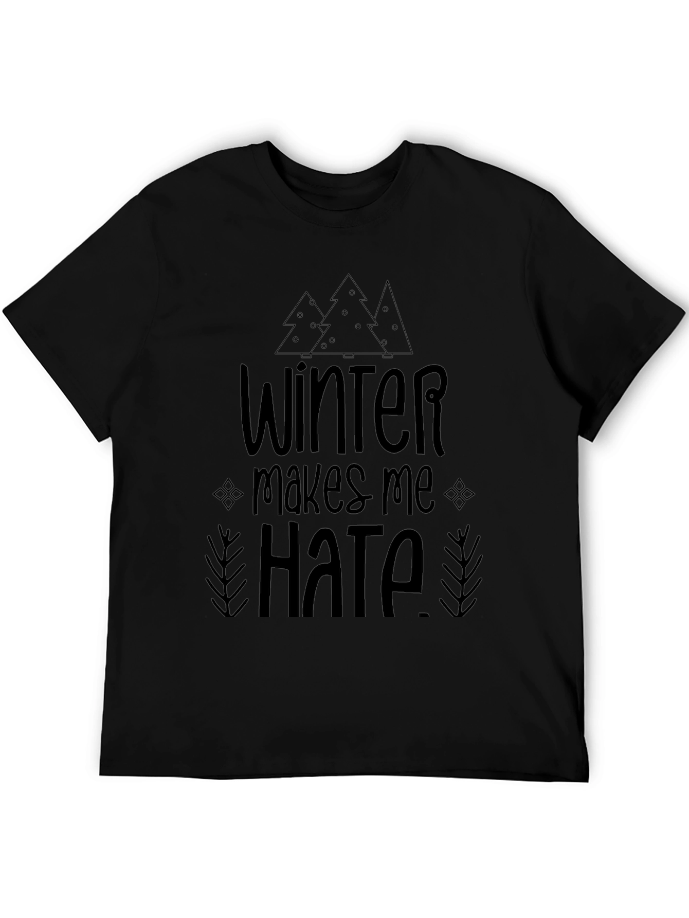Winter Hater Black Graphic T-Shirt