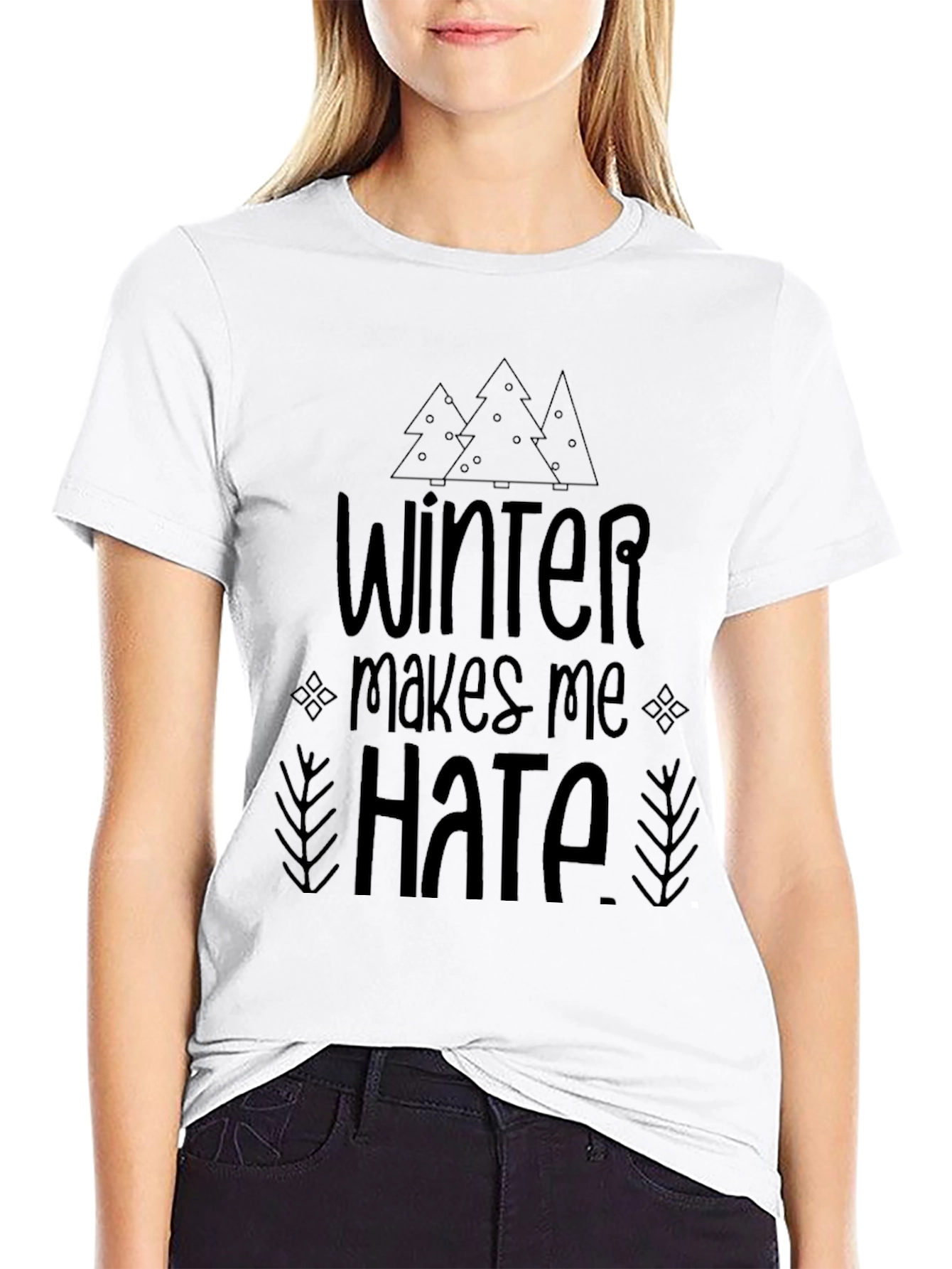 Winter Hater Black Graphic T-Shirt