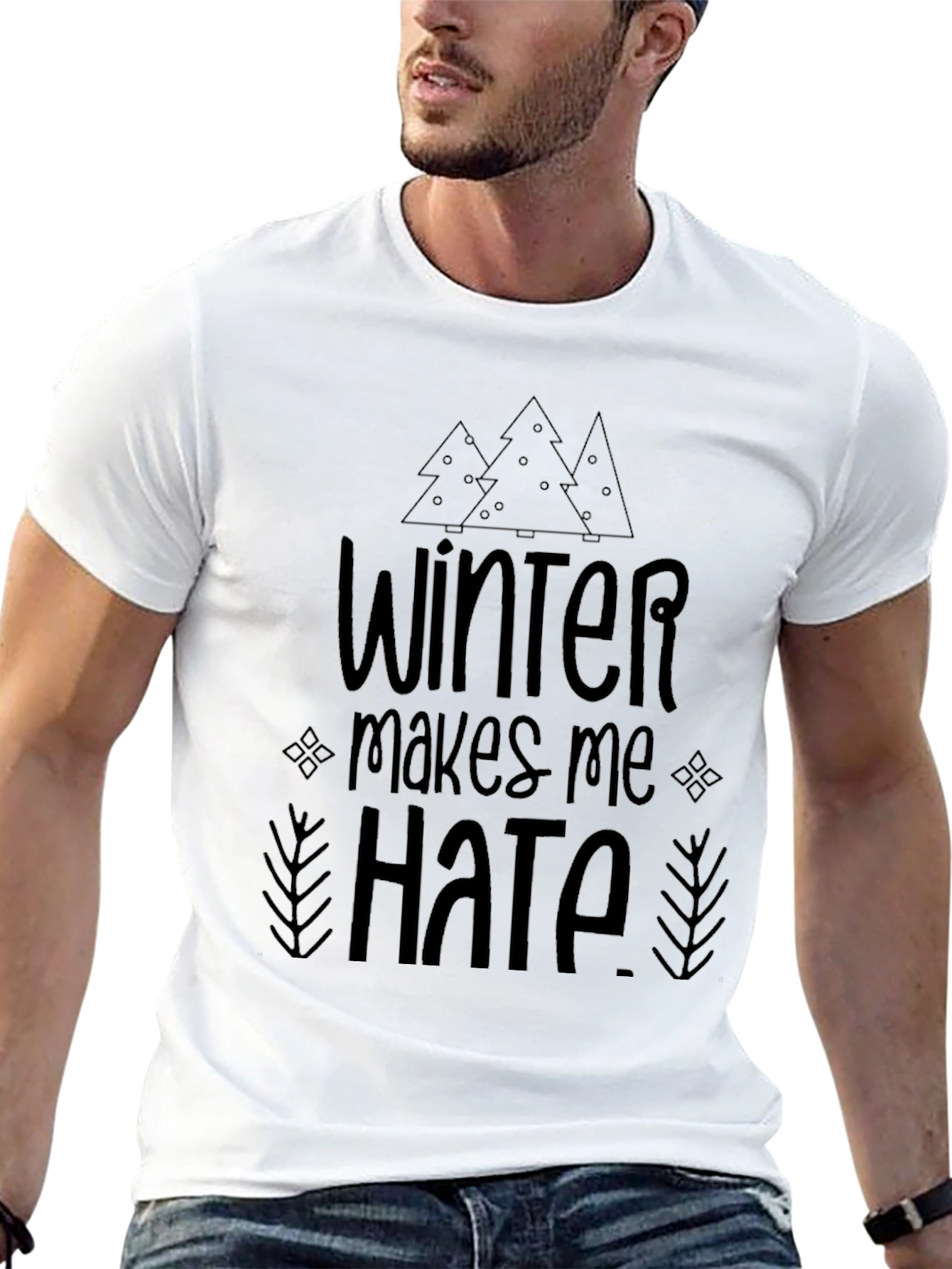 Winter Hater Black Graphic T-Shirt