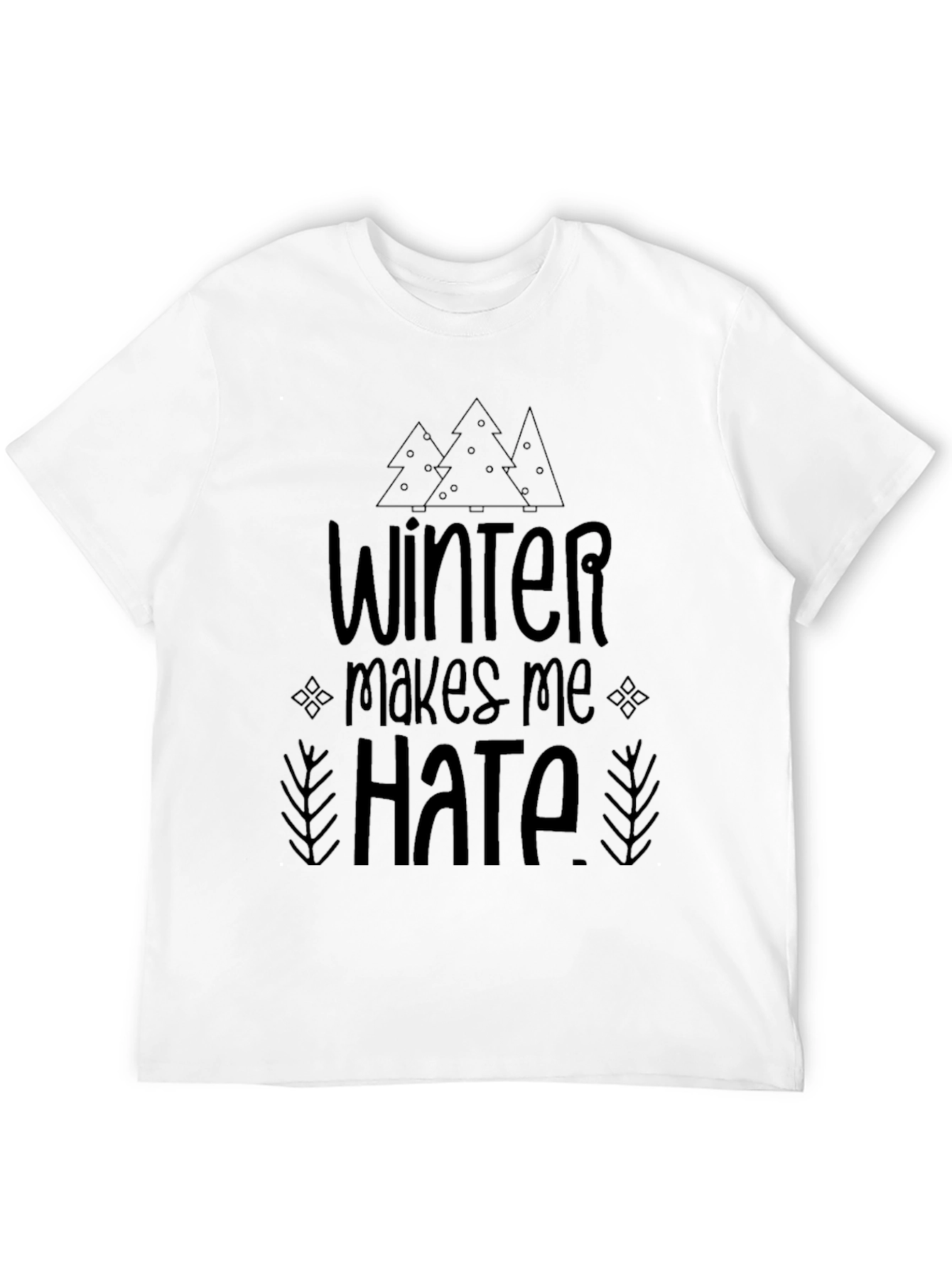 Winter Hater Black Graphic T-Shirt