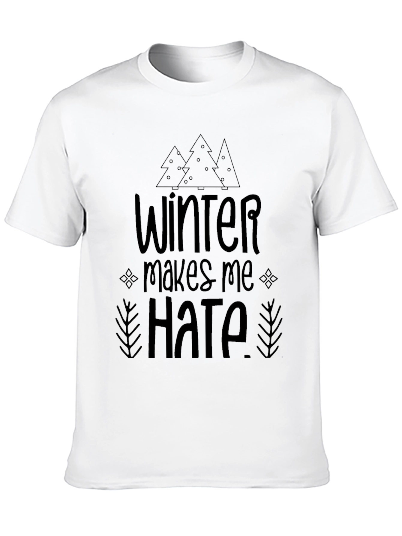 Winter Hater Black Graphic T-Shirt