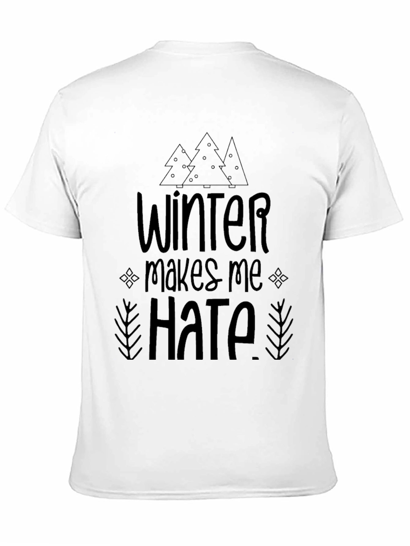 Winter Hater Black Graphic T-Shirt