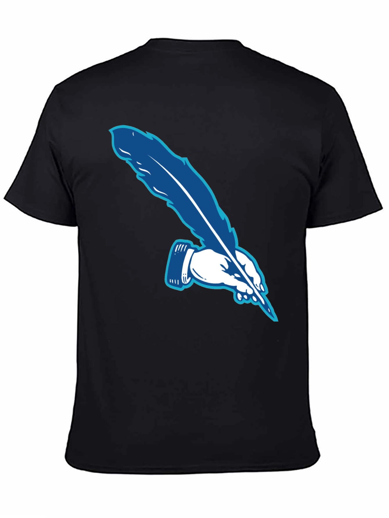 Feather Pen Graphic Tee - Stylish & Unique