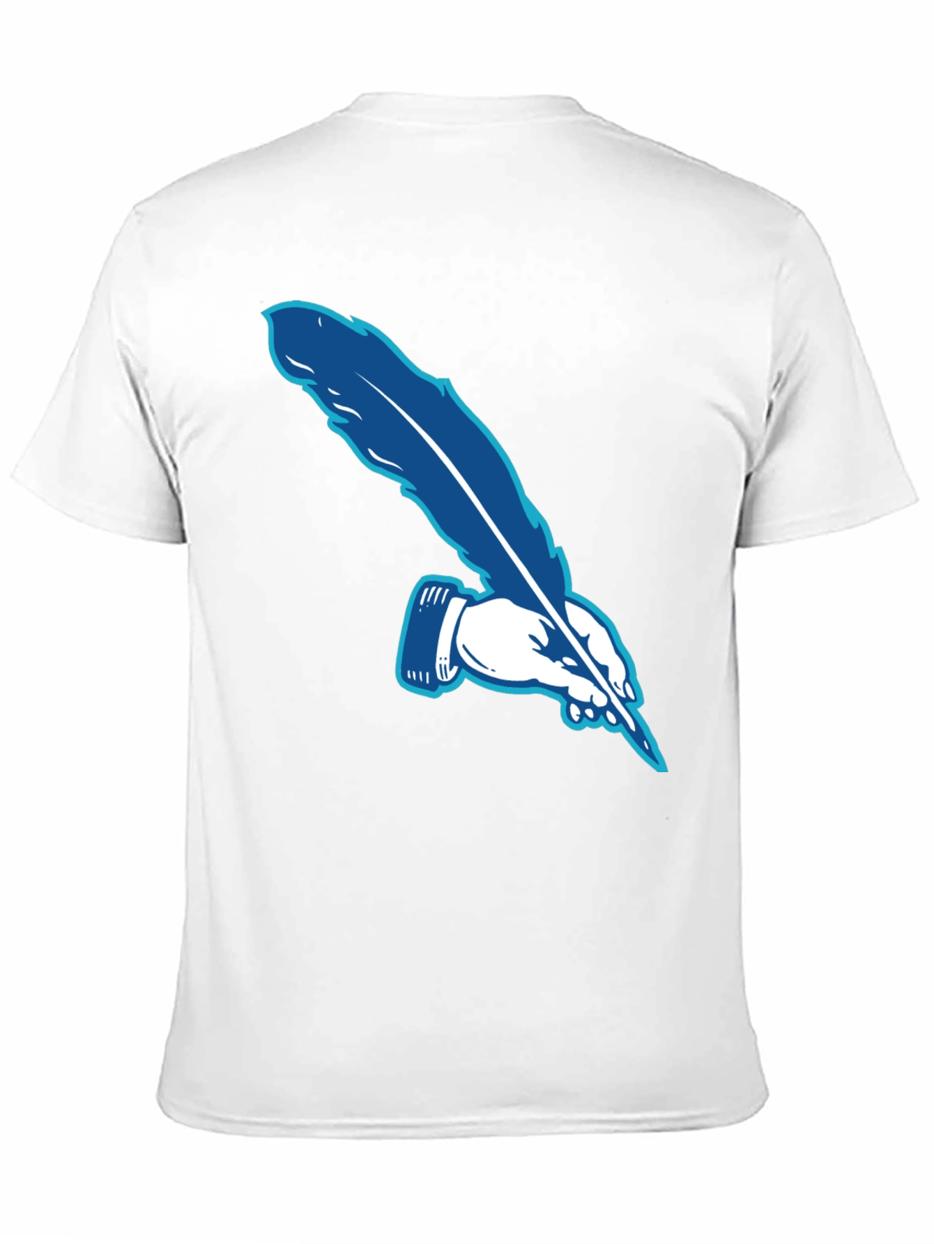 Feather Pen Graphic Tee - Stylish & Unique