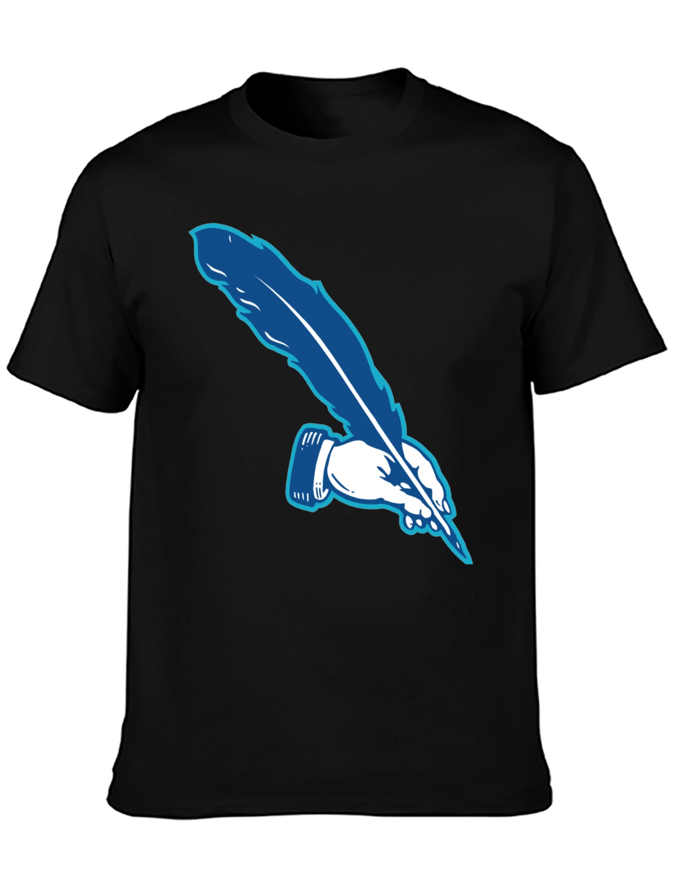 Feather Pen Graphic Tee - Stylish & Unique