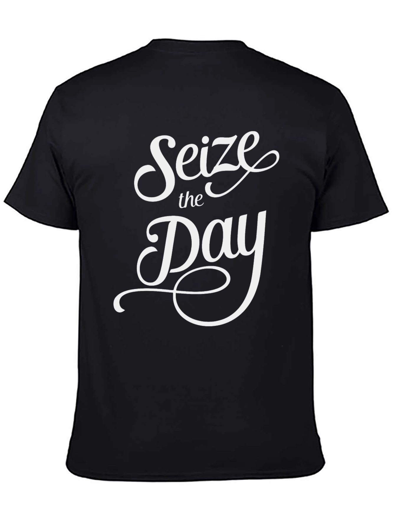 Seize the Day Black Graphic Tee