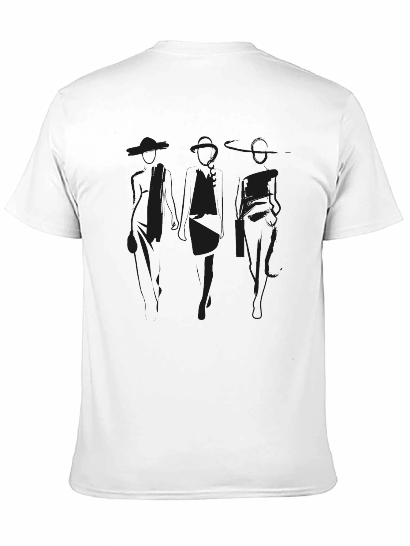 Minimalist Fashion Figure T-Shirt - Black