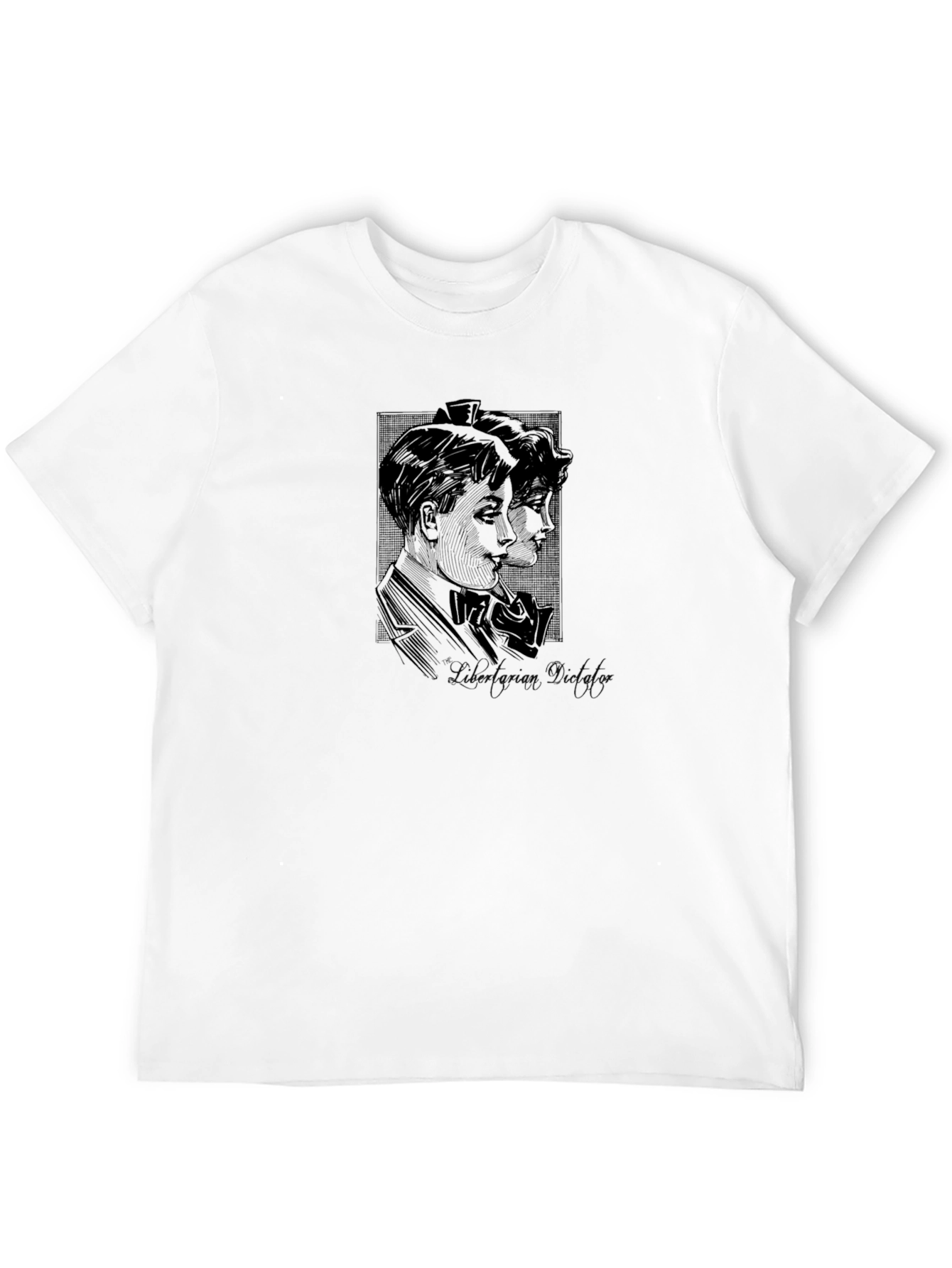Retro Double Portrait Black T-Shirt