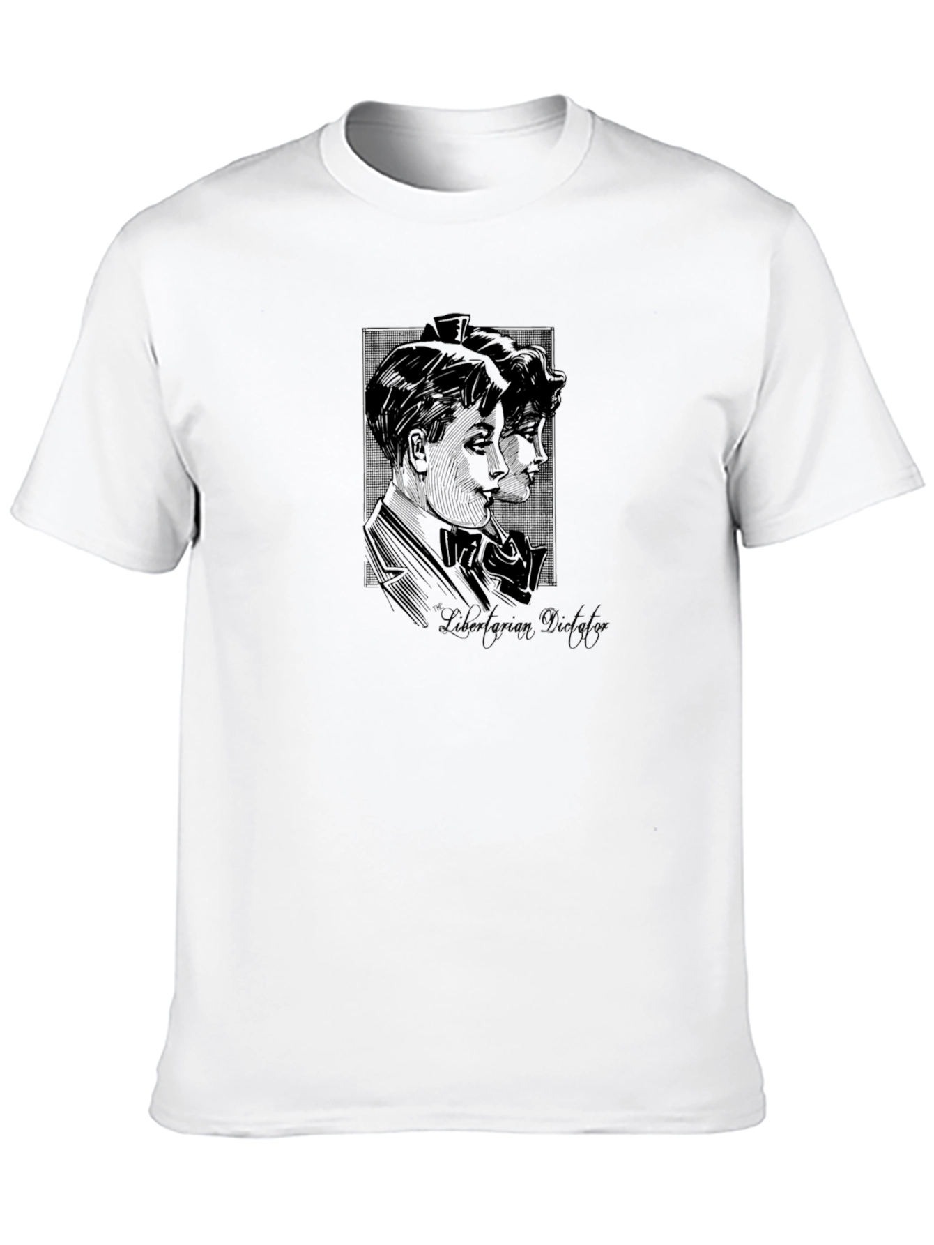 Retro Double Portrait Black T-Shirt