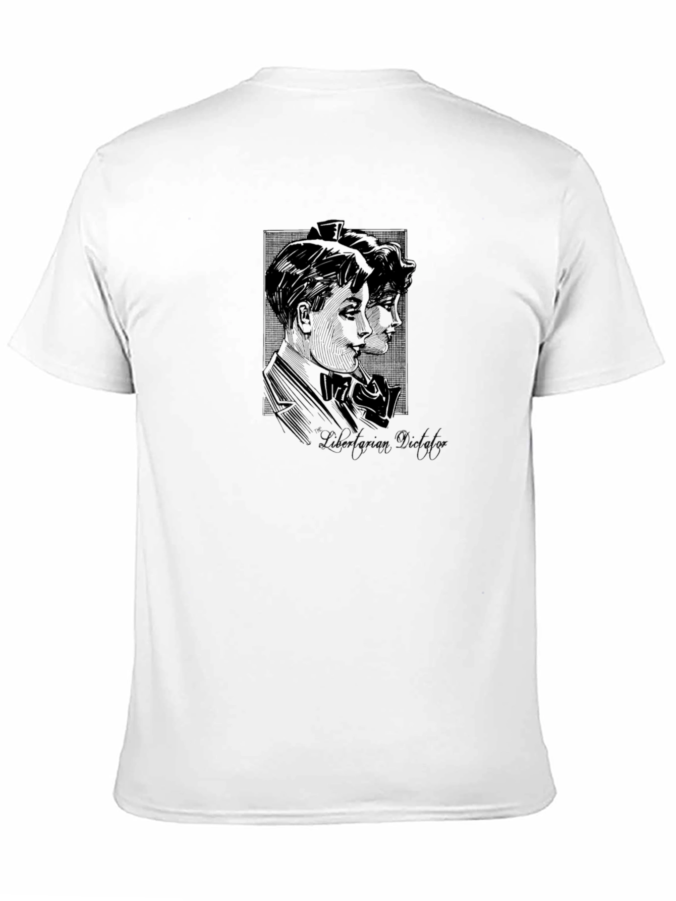 Retro Double Portrait Black T-Shirt