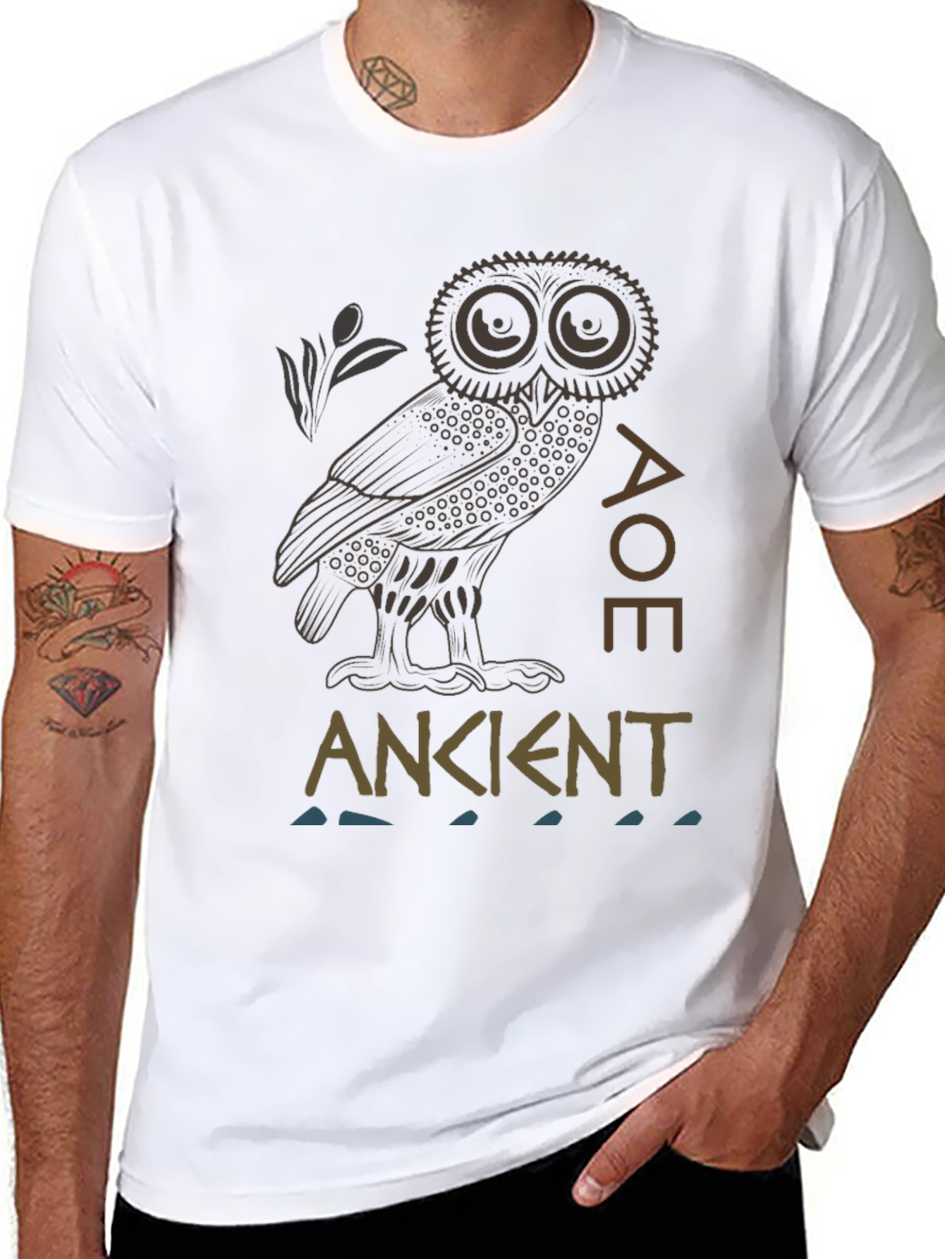 Ancient Wisdom Owl Graphic Tee