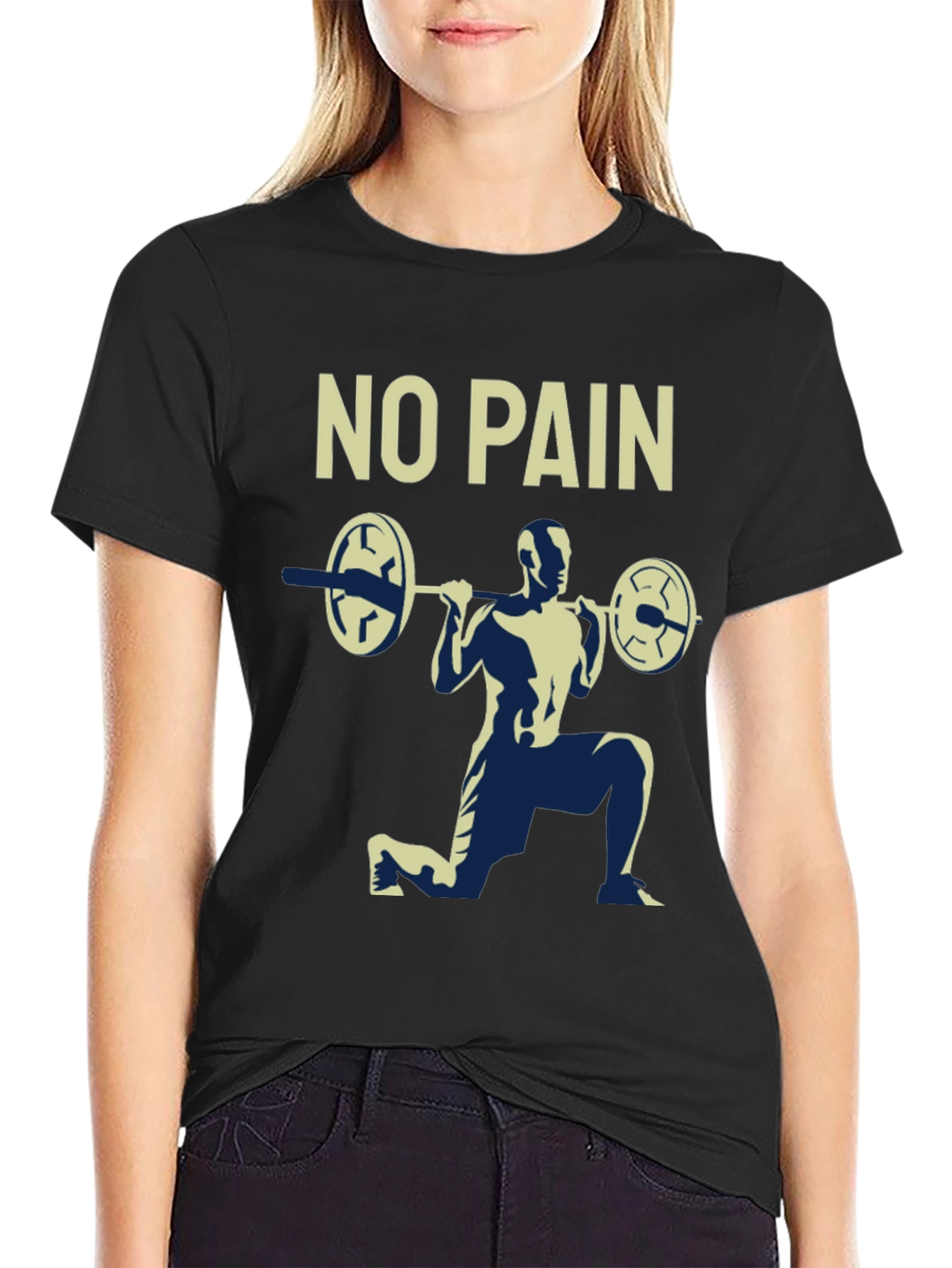 No Pain T-Shirt Gym Workout Tee