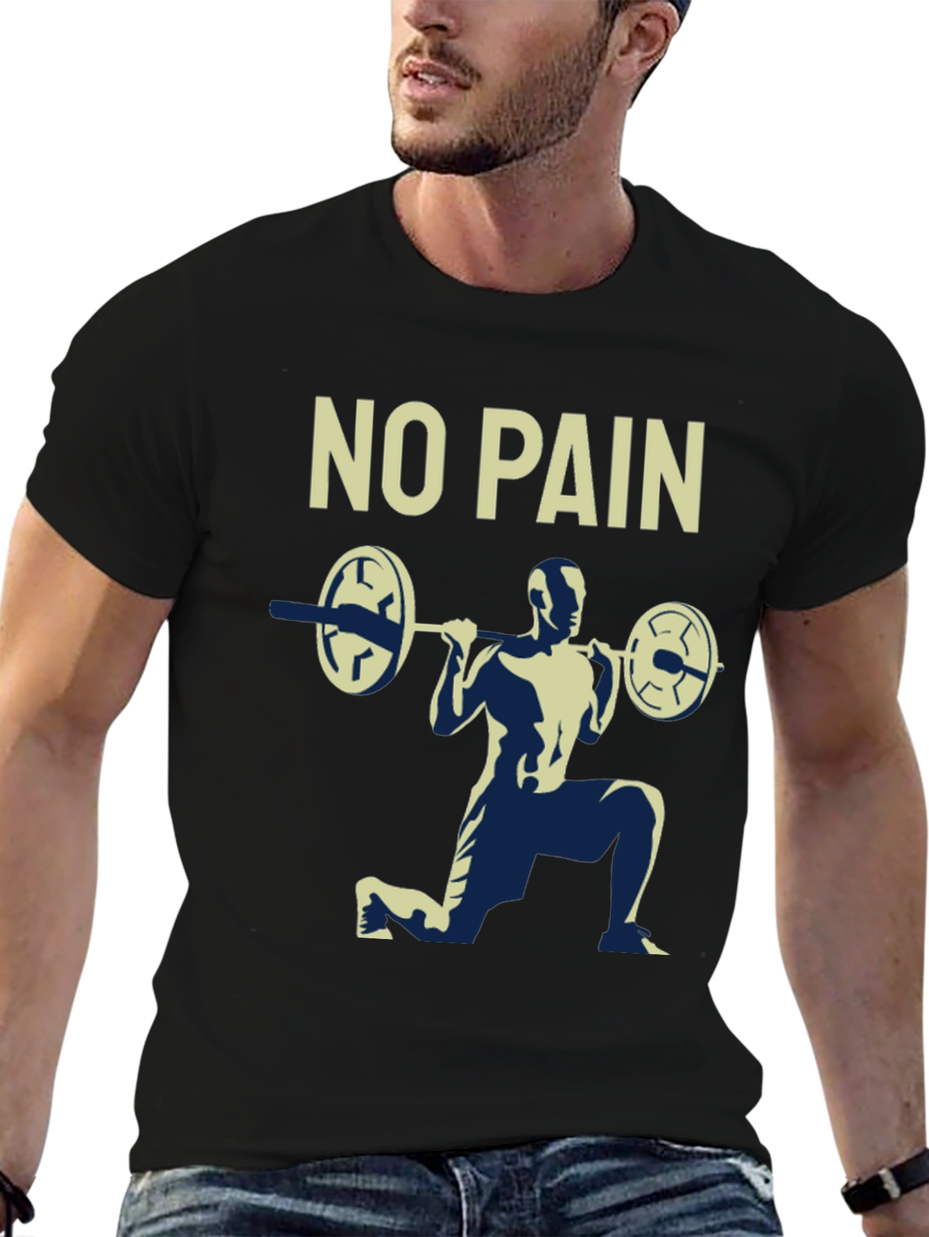 No Pain T-Shirt Gym Workout Tee