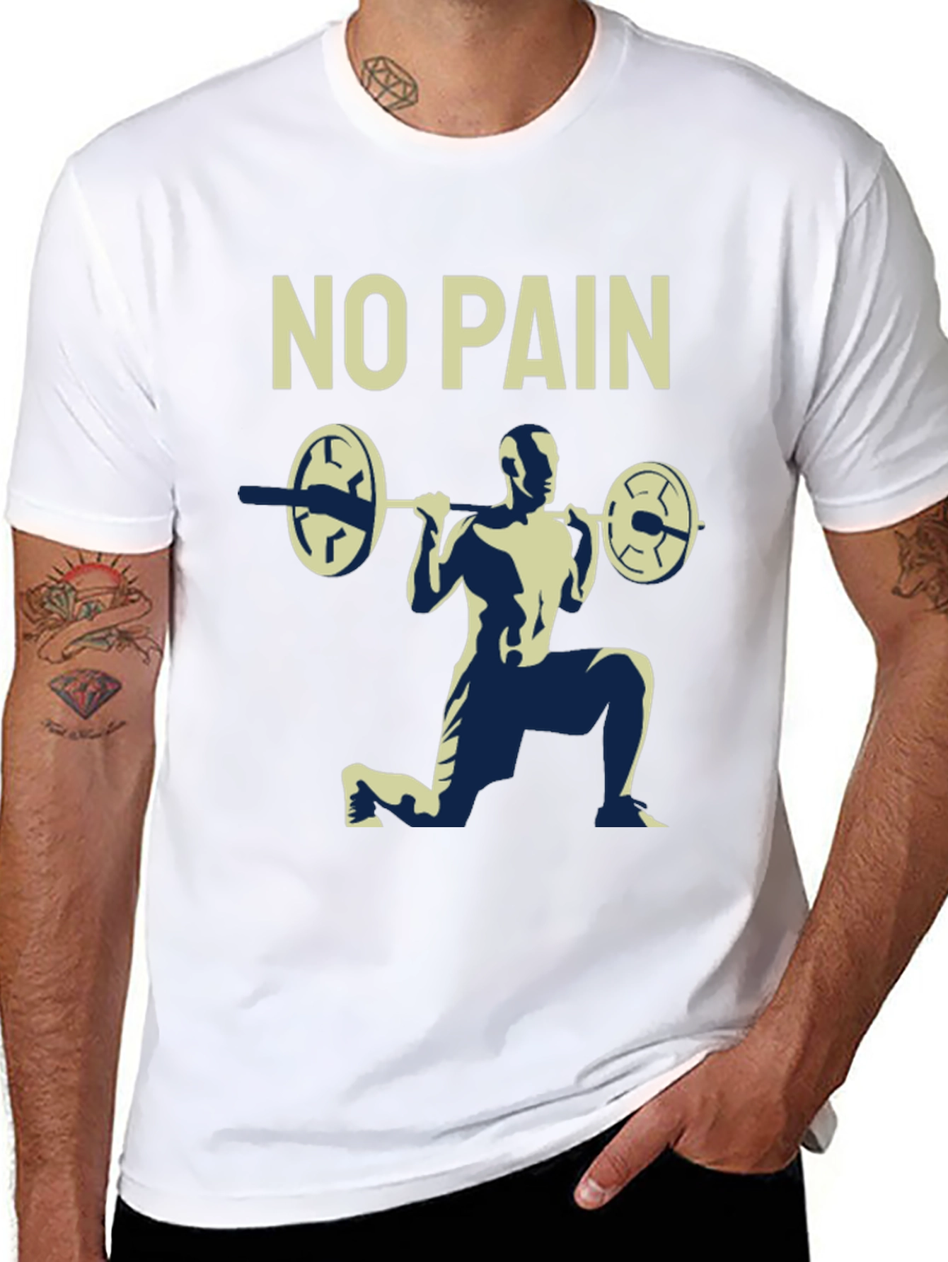 No Pain T-Shirt Gym Workout Tee