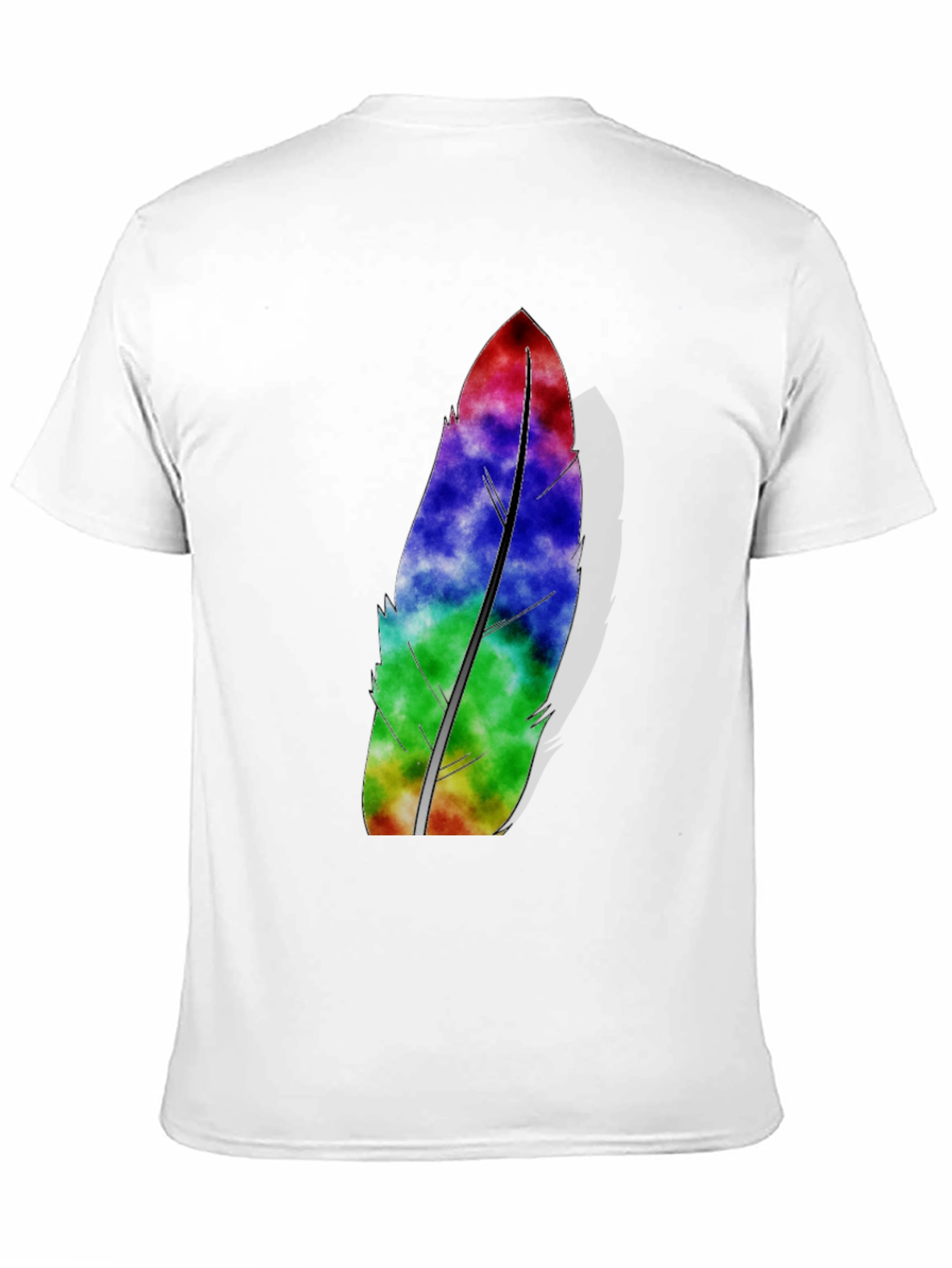 Mens Black Feather Graphic Tee