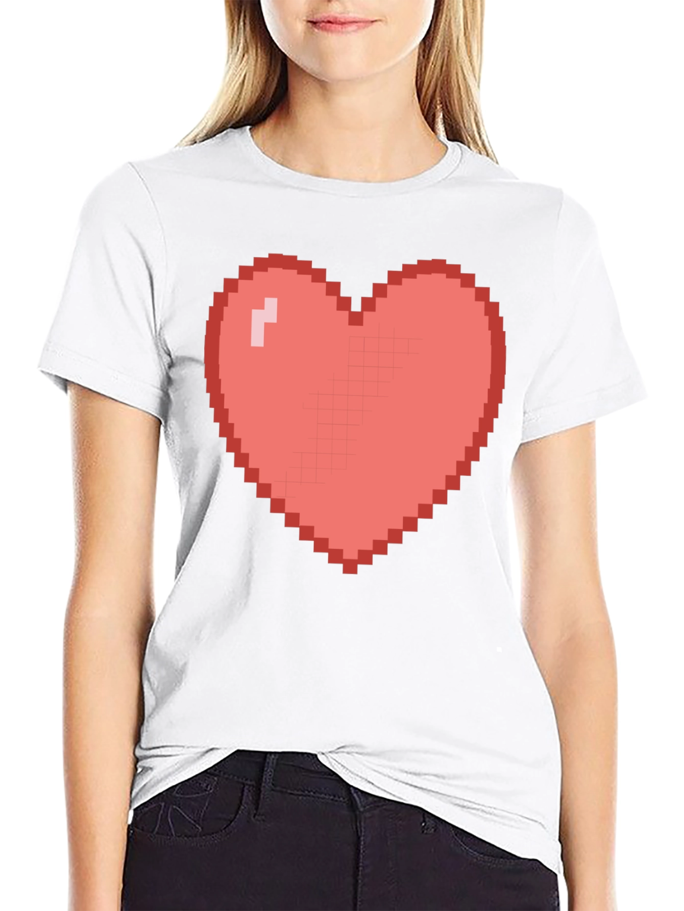 Pixel Heart Graphic Tee - Gamer Style