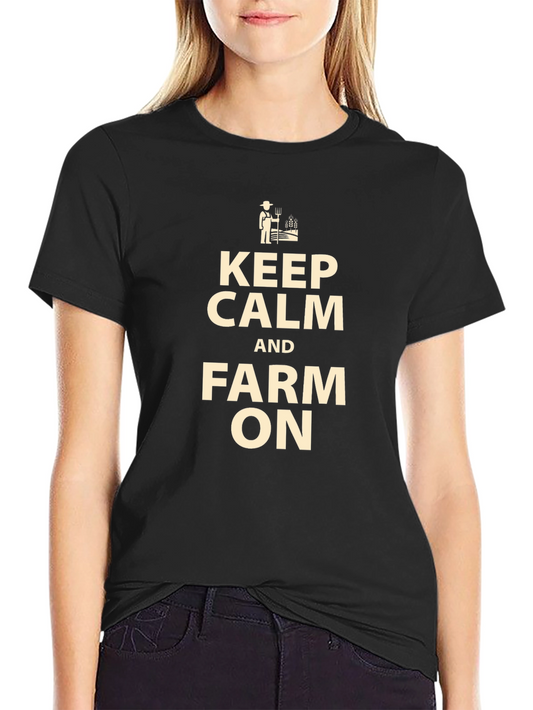 Keep Calm and Farm On T-Shirt