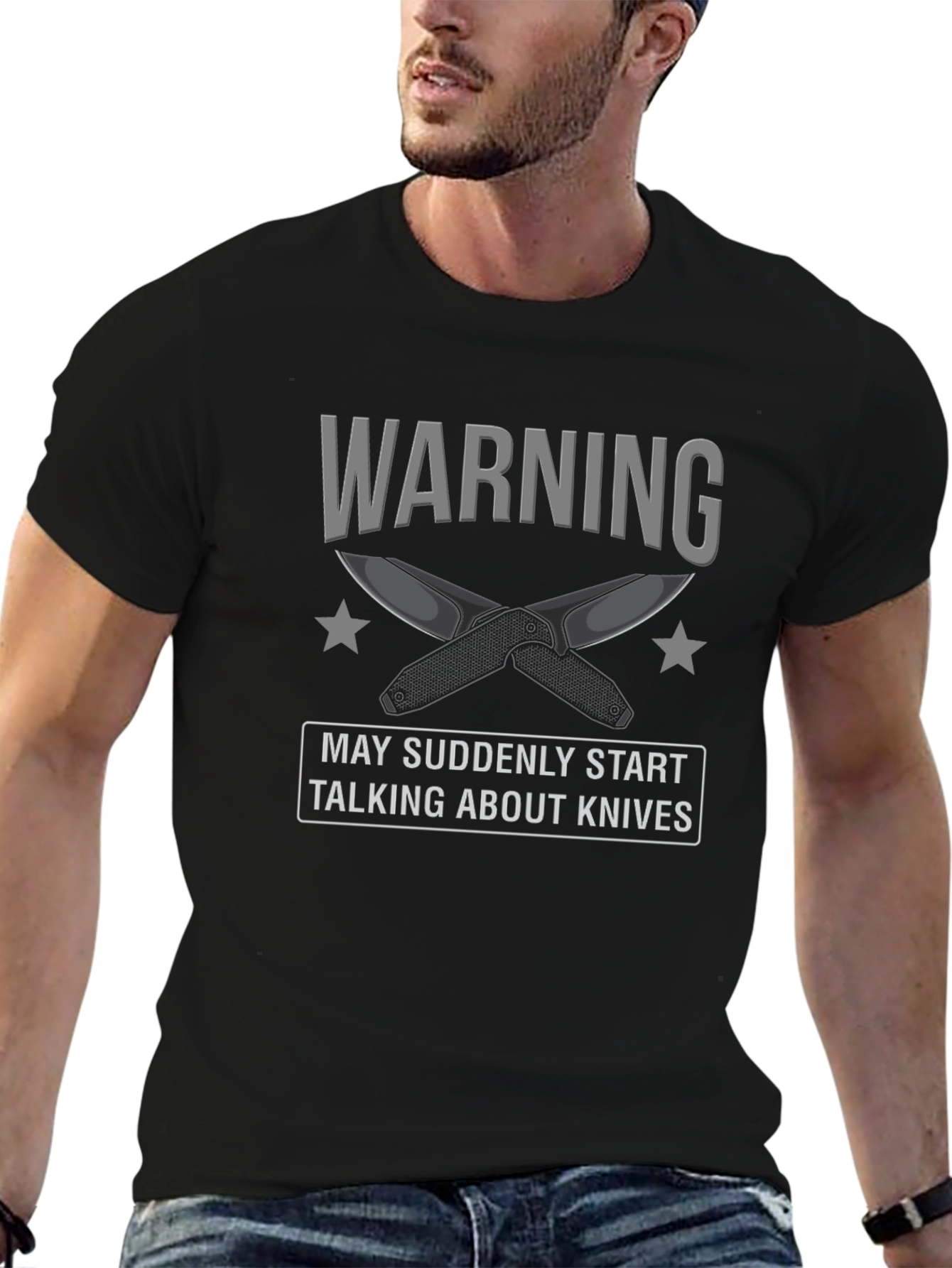 Warning: May Suddenly Start Talking About Knives Graphic Tee