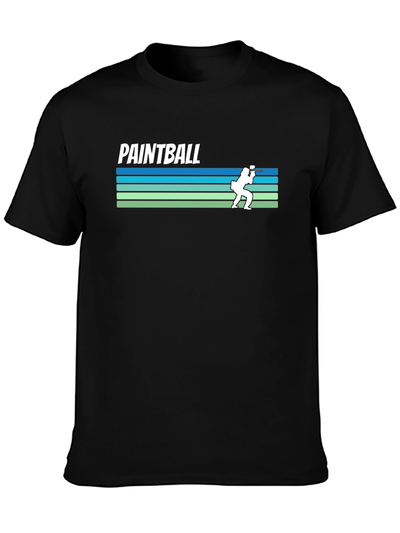 Paintball Retro Style Black T-Shirt
