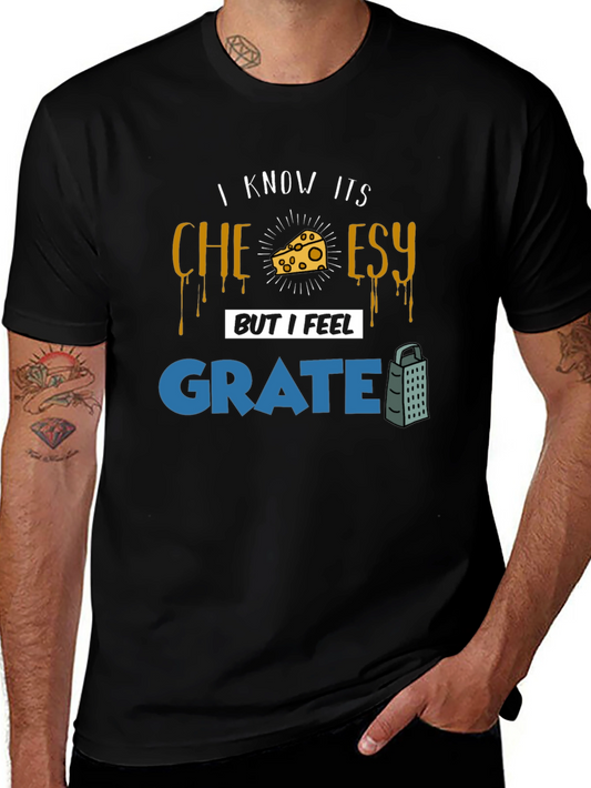 Cheesy Grate Pun T-Shirt - Funny Graphic Tee