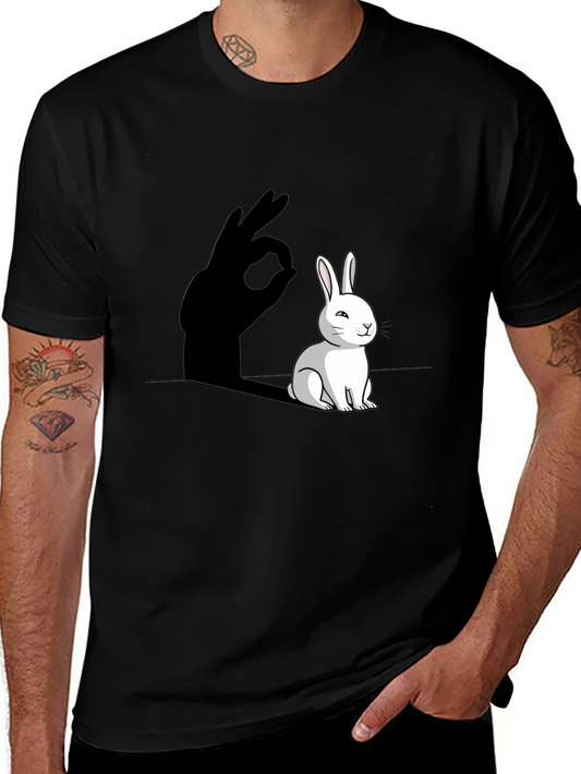 Funny Rabbit Shadow Hand Sign T-Shirt