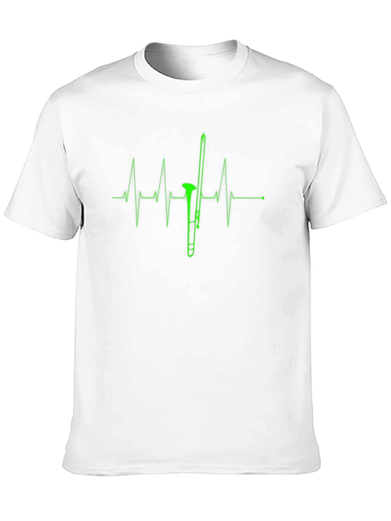 Trombone Heartbeat Black Graphic Tee