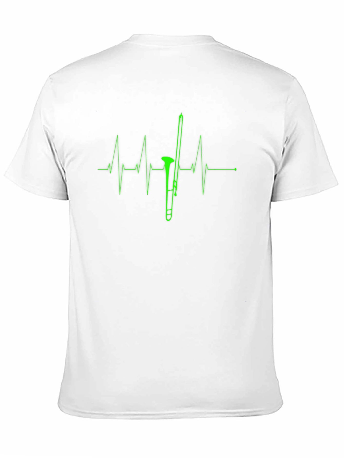 Trombone Heartbeat Black Graphic Tee