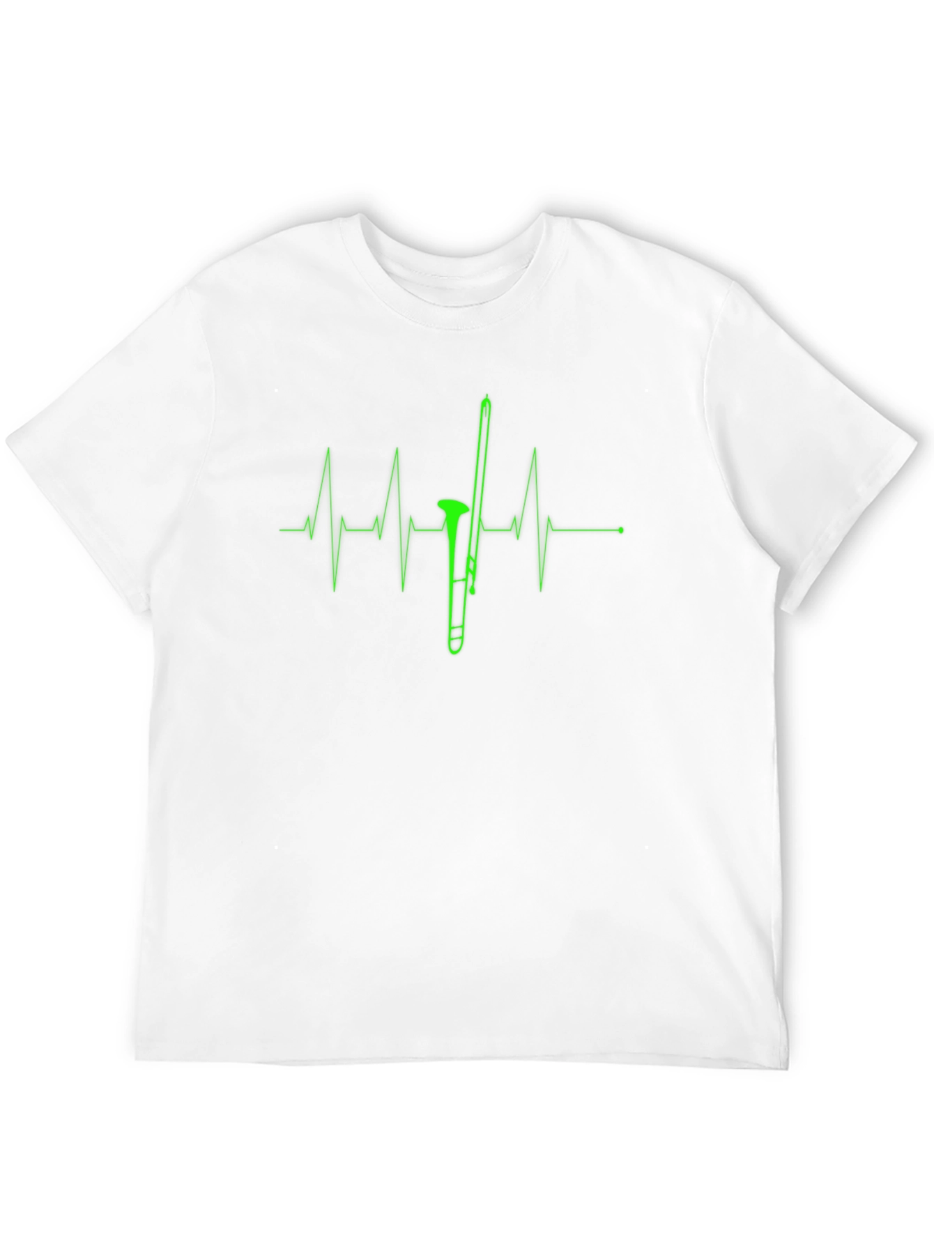 Trombone Heartbeat Black Graphic Tee