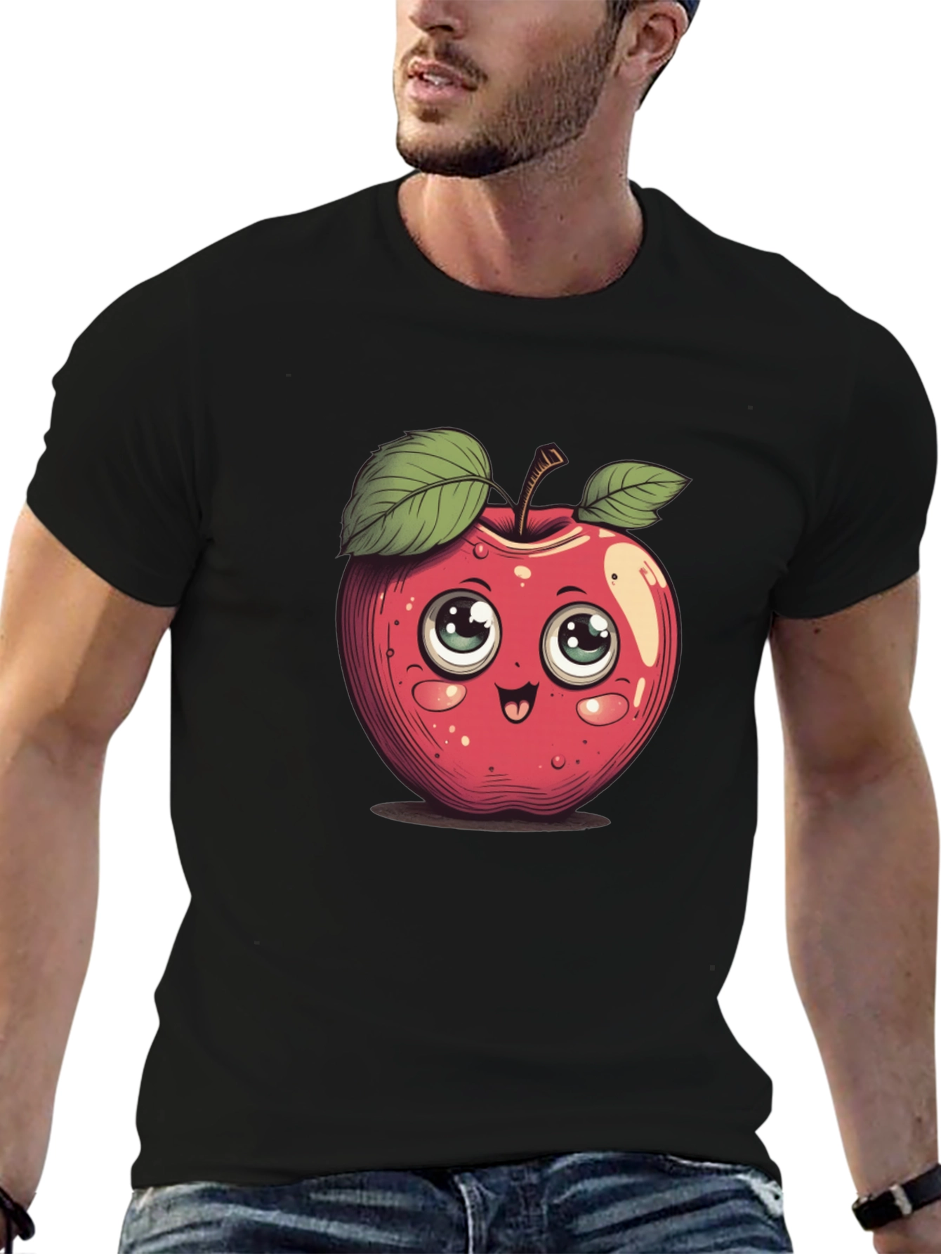 Cute Cartoon Apple Graphic Tee