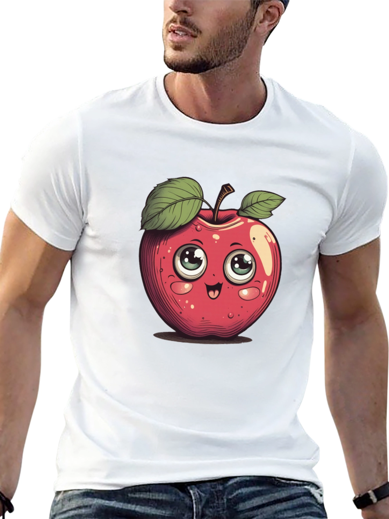 Cute Cartoon Apple Graphic Tee