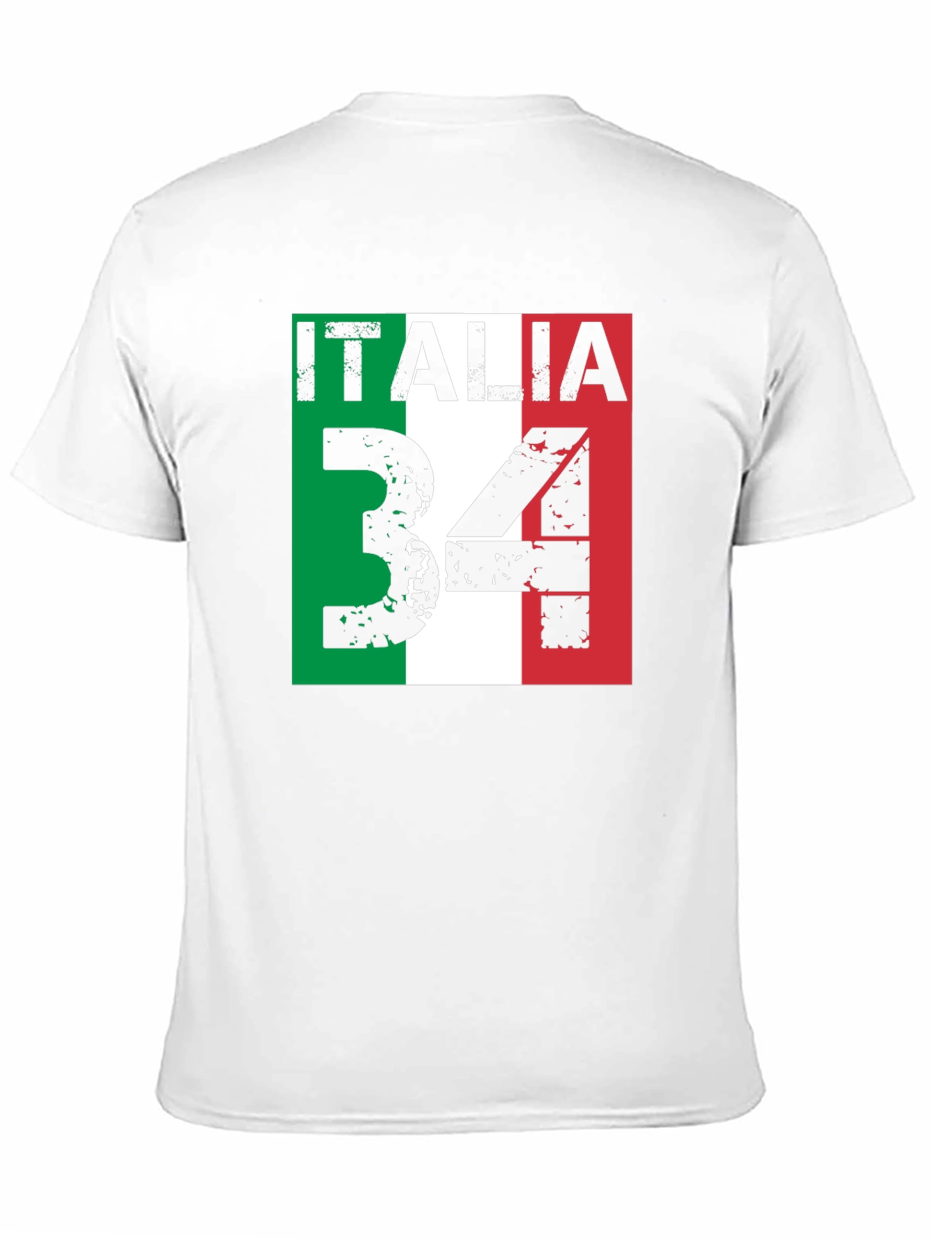 Italia 34 Graphic Tee - Italian Flag Design