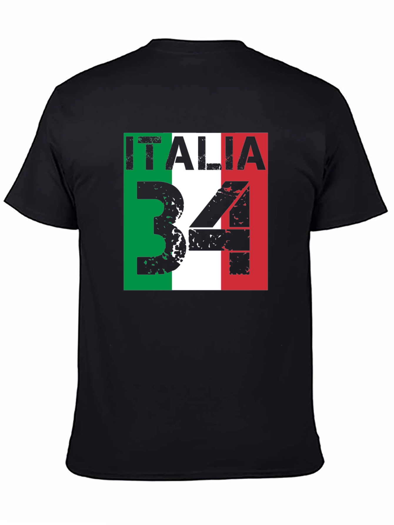 Italia 34 Graphic Tee - Italian Flag Design