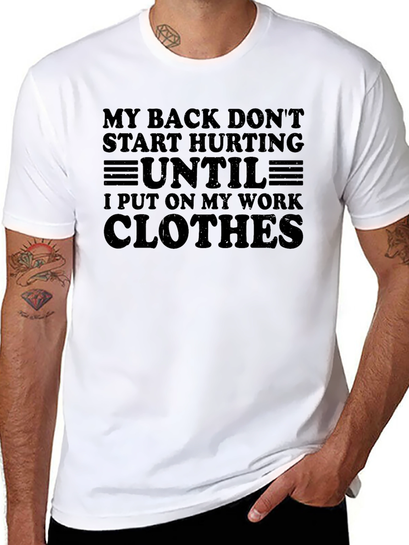 Funny Back Pain Work Clothes Graphic Tee