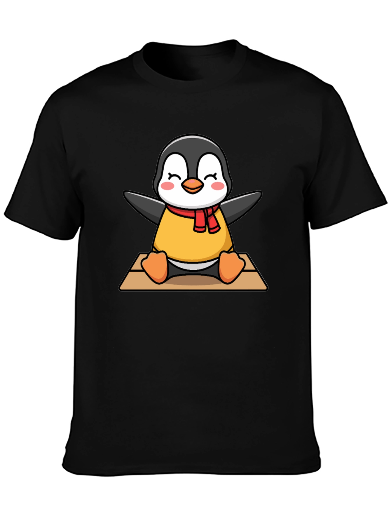 Cute Penguin T-Shirt - Black
