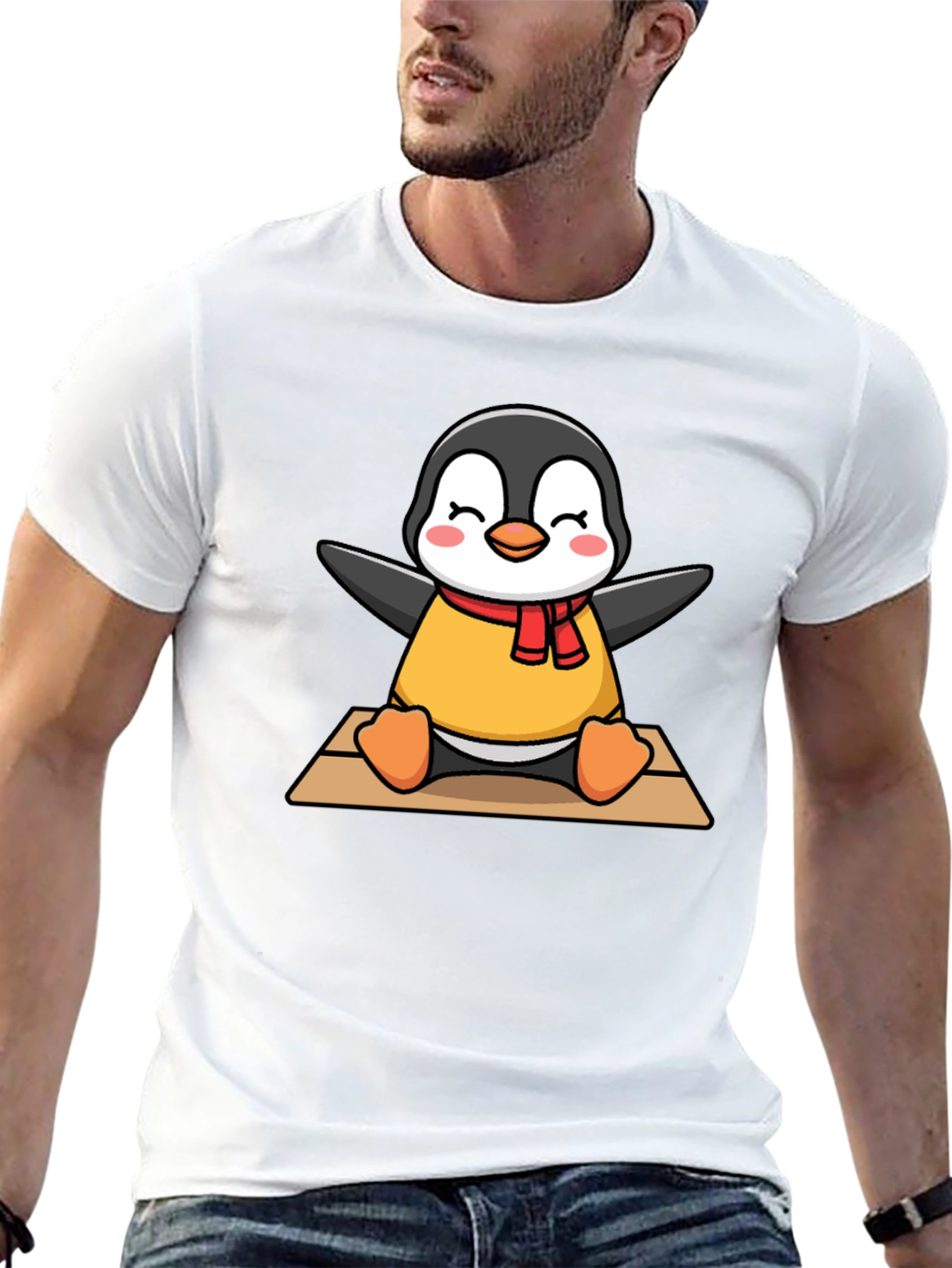 Cute Penguin T-Shirt - Black