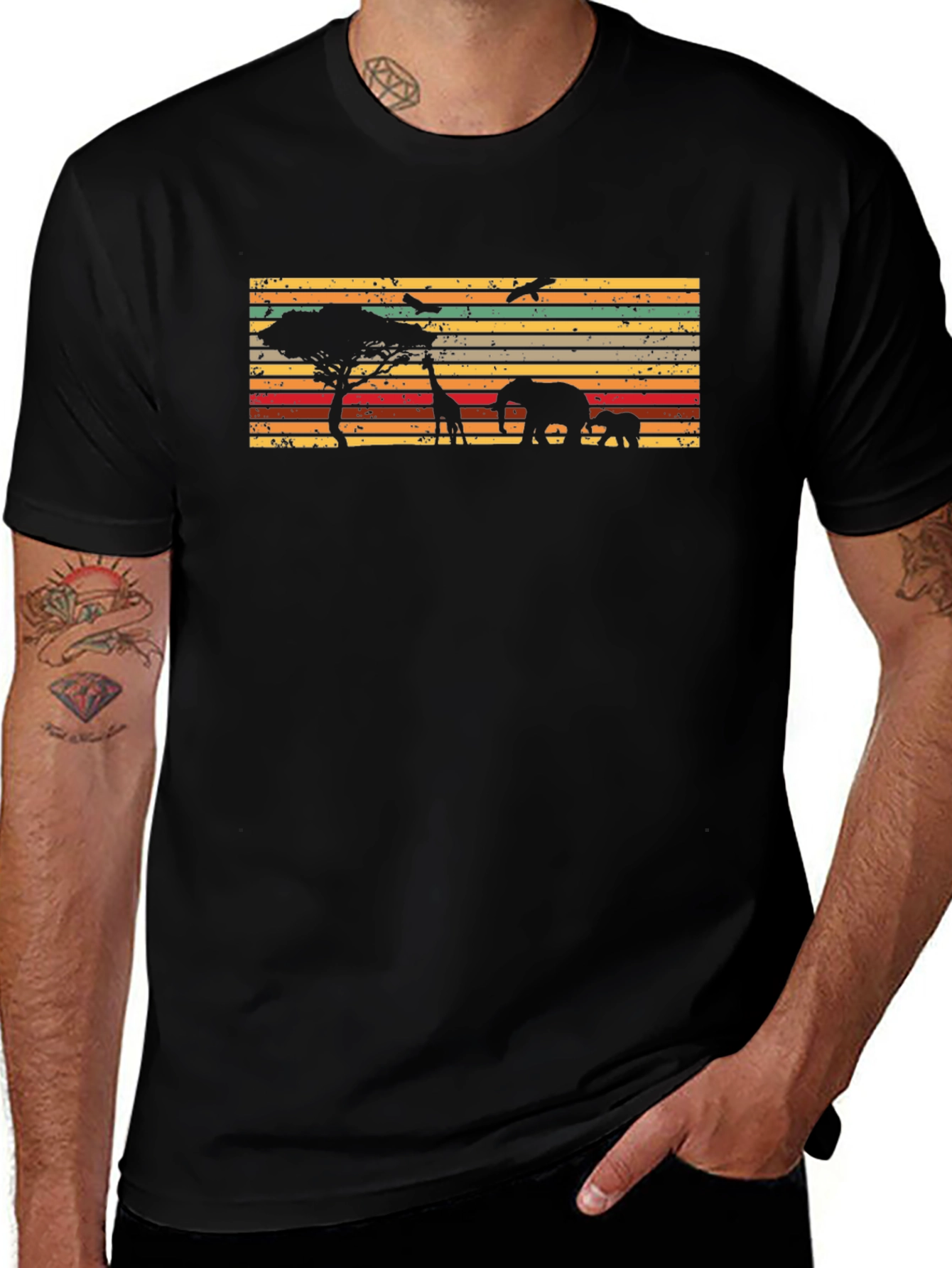African Wildlife Silhouette T-Shirt