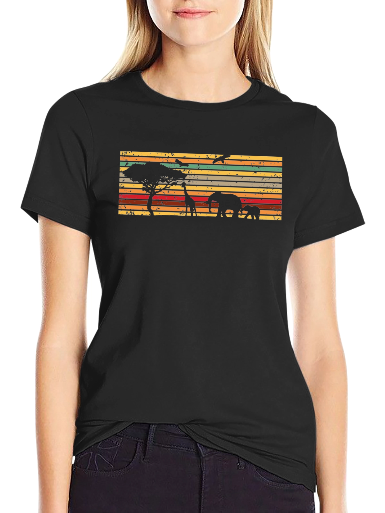 African Wildlife Silhouette T-Shirt