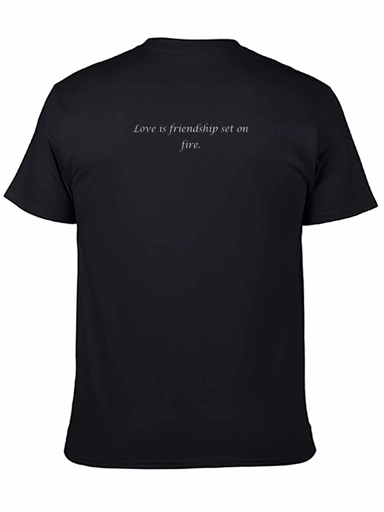 Love is Friendship T-Shirt - Black Crew Neck Tee