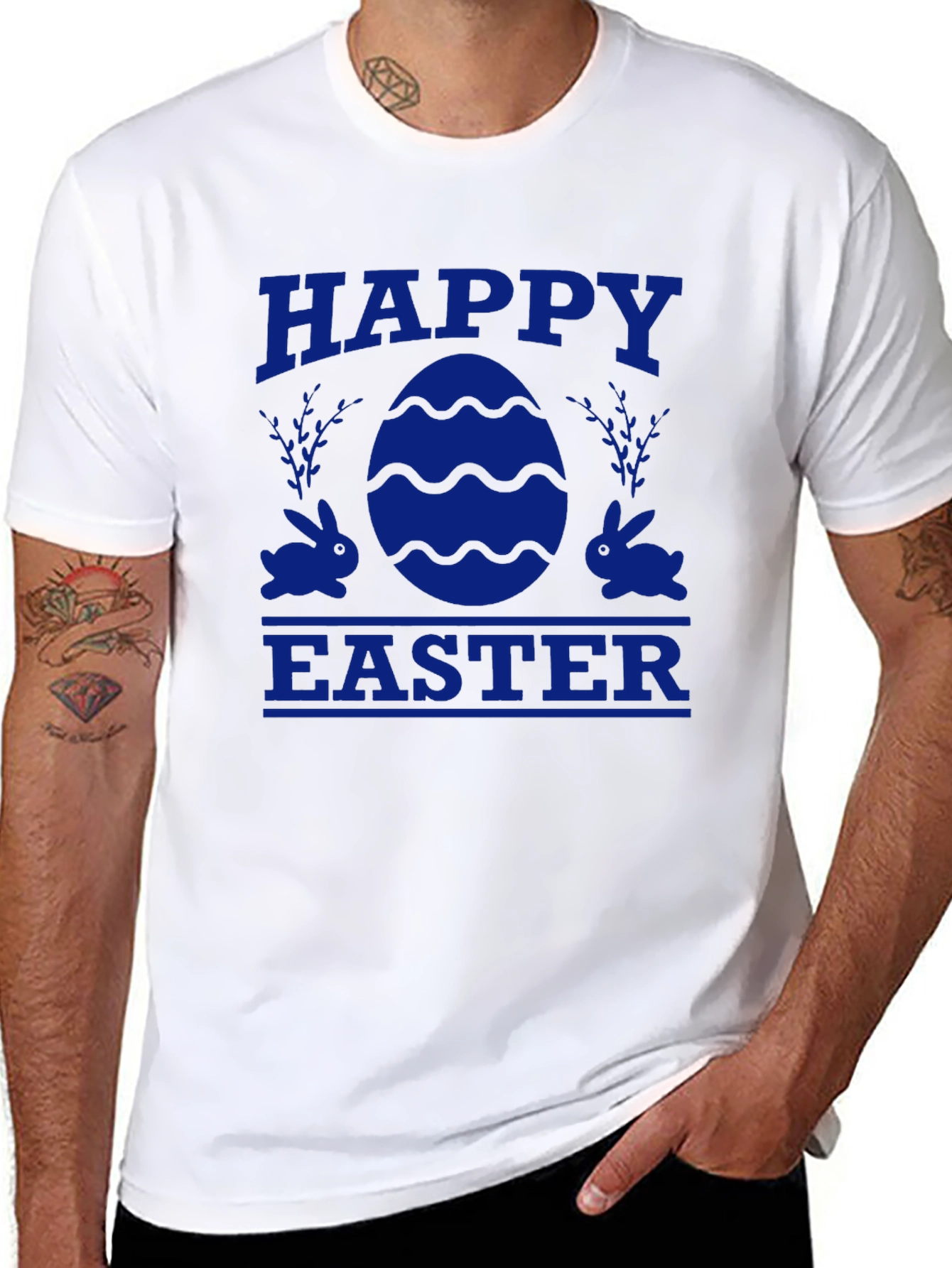 Happy Easter T-Shirt - Egg & Bunny Design