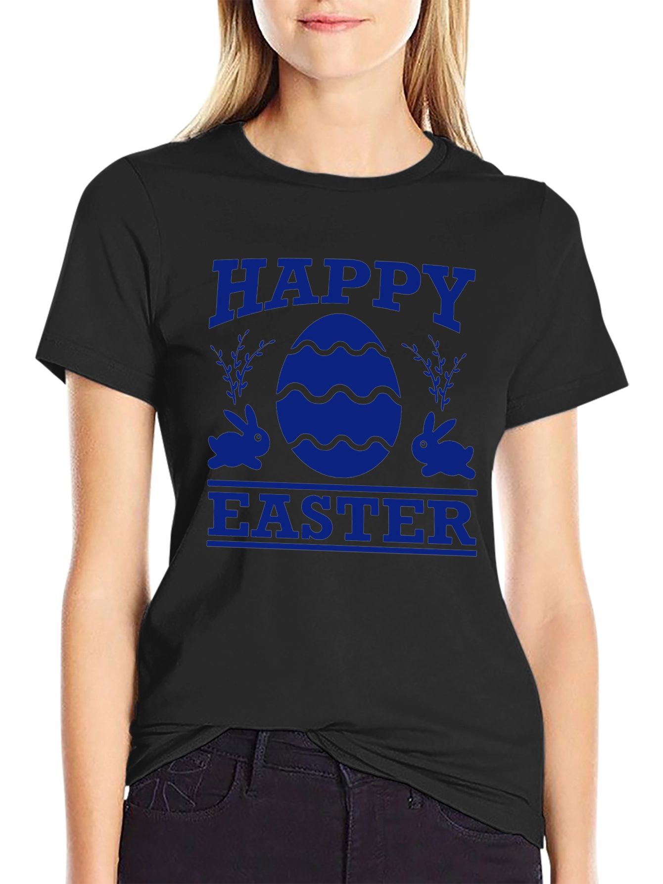 Happy Easter T-Shirt - Egg & Bunny Design