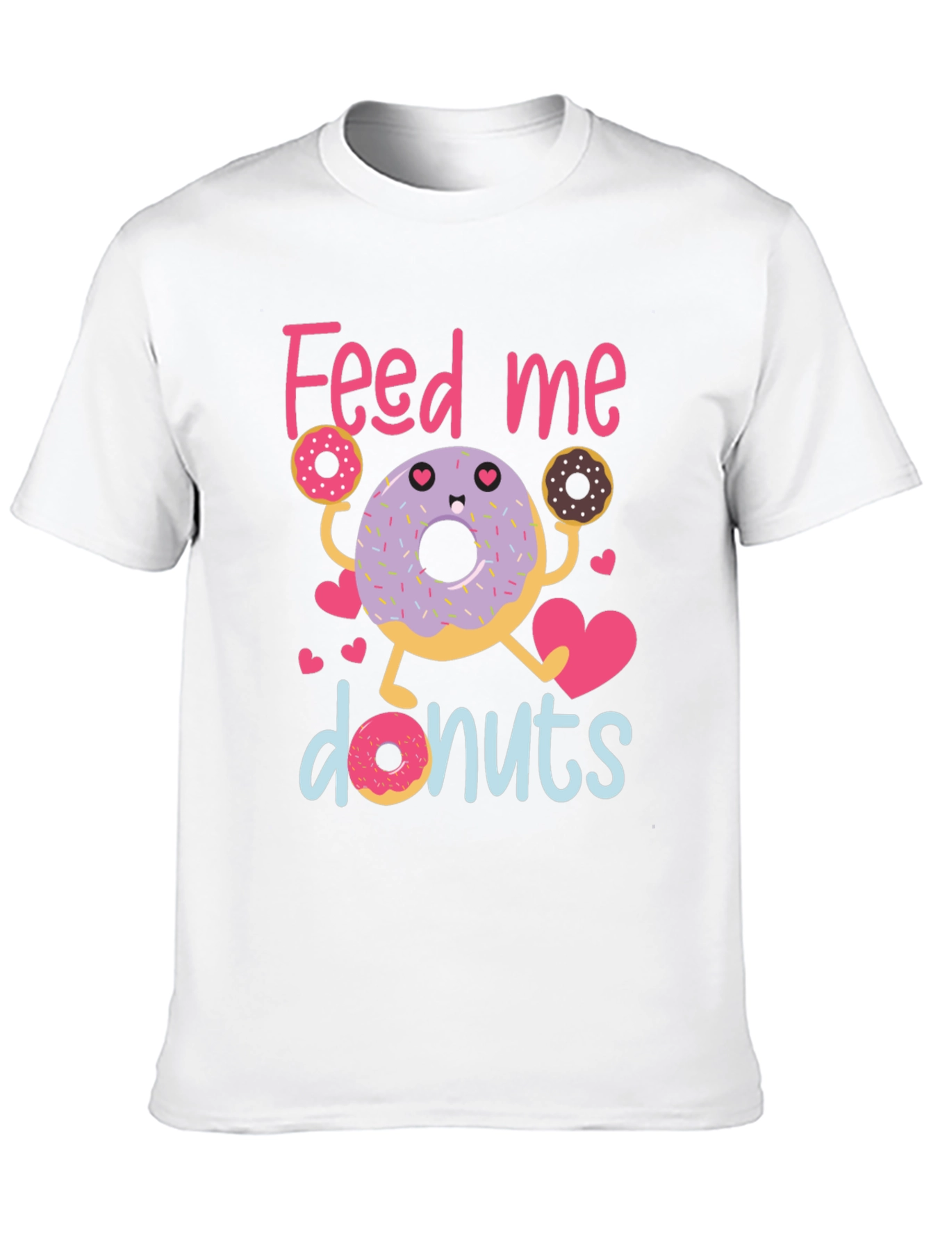 Feed Me Donuts T-Shirt - Cute Donut Lover Tee